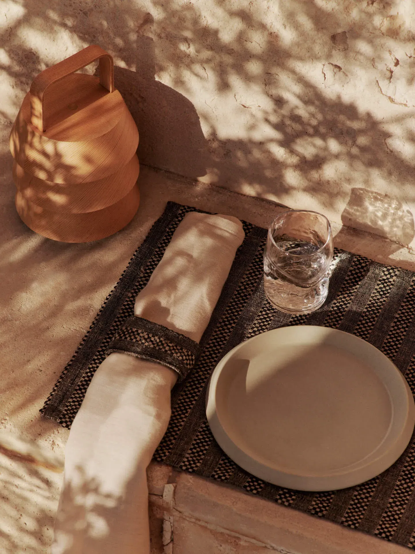 Gather Napkin Rings Set of 2 - Black, Natural