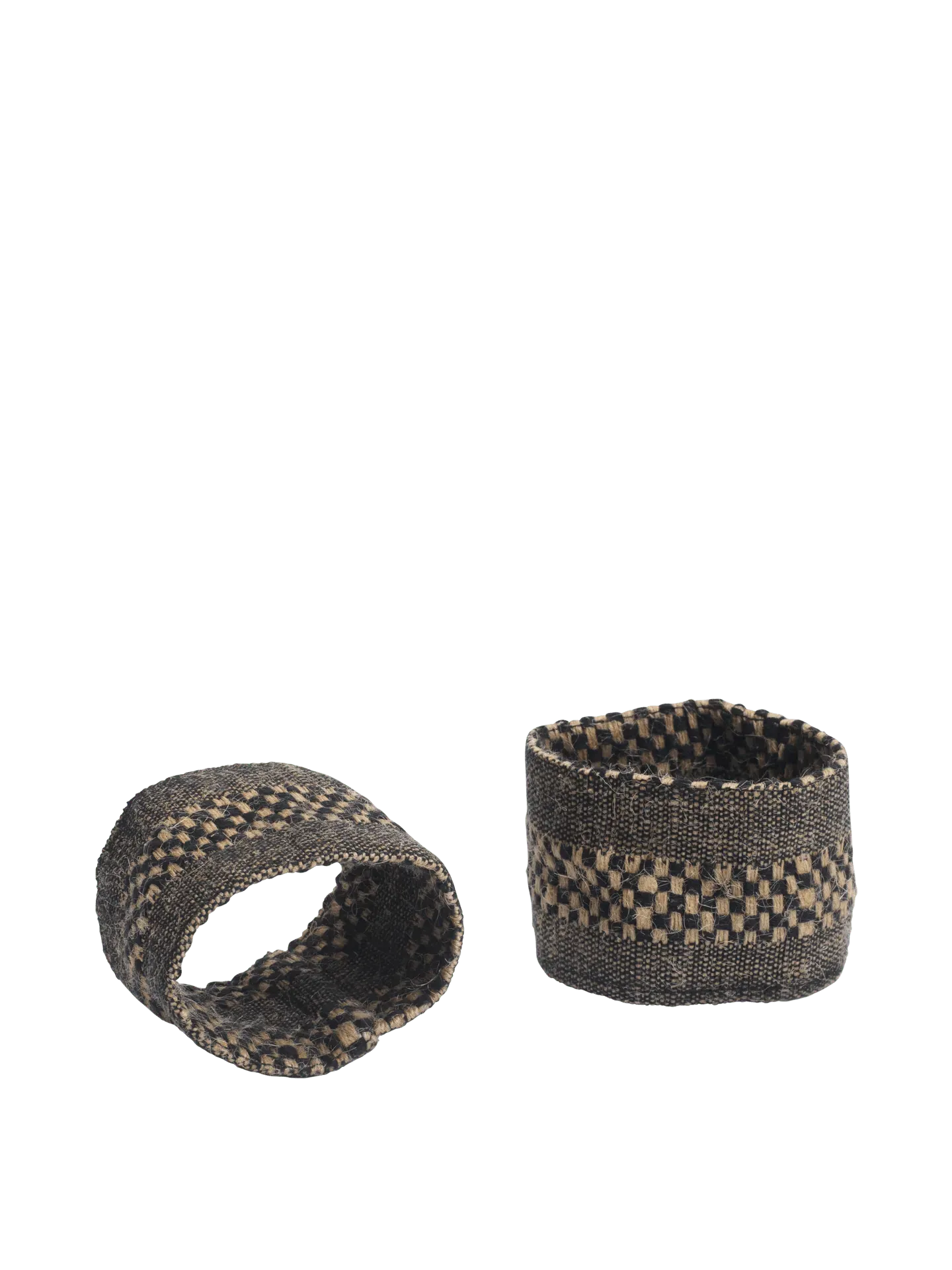 Gather Napkin Rings Set of 2 - Black, Natural image