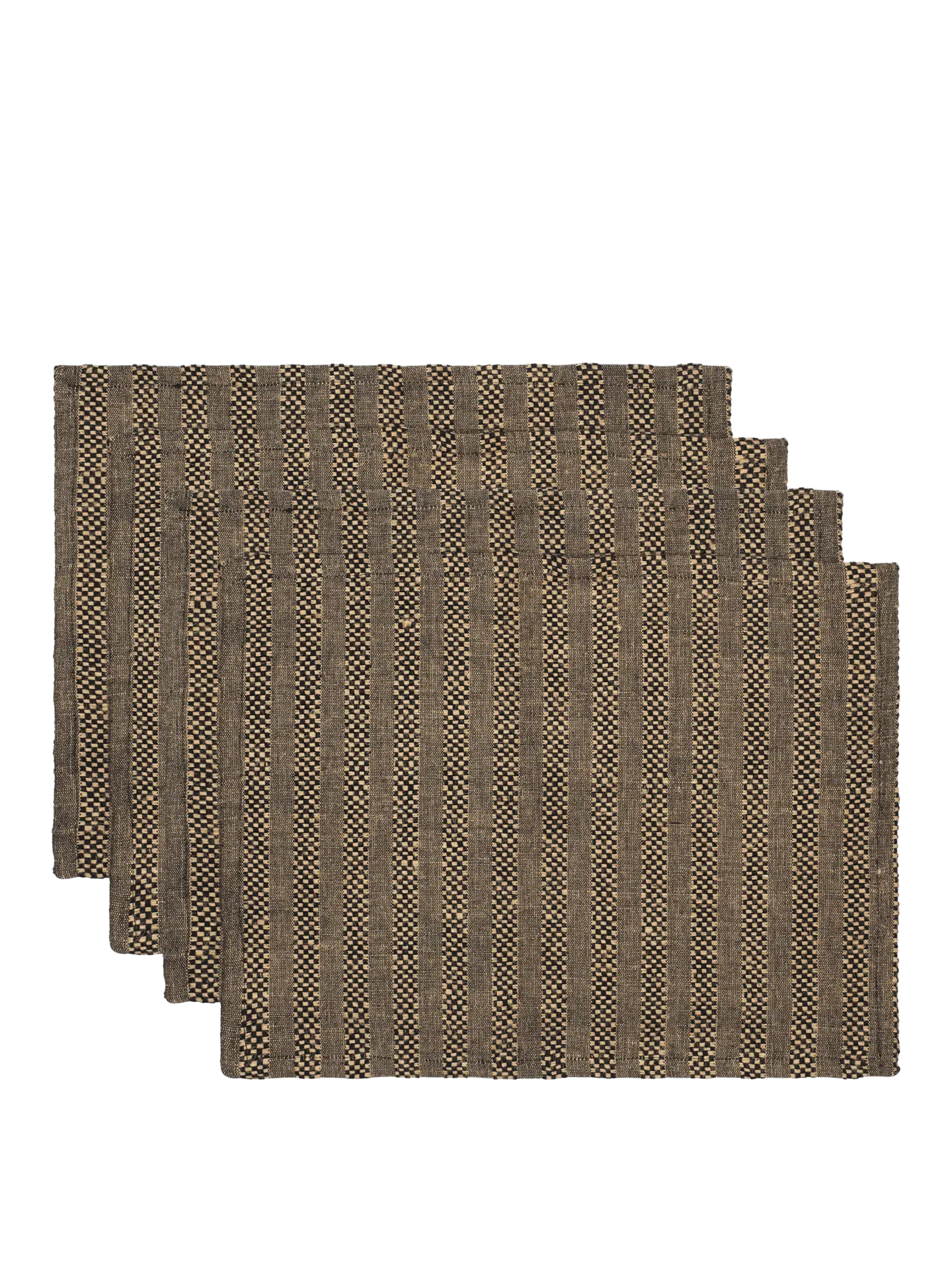 Gather Placemats Set of 4 - Black, Jute image