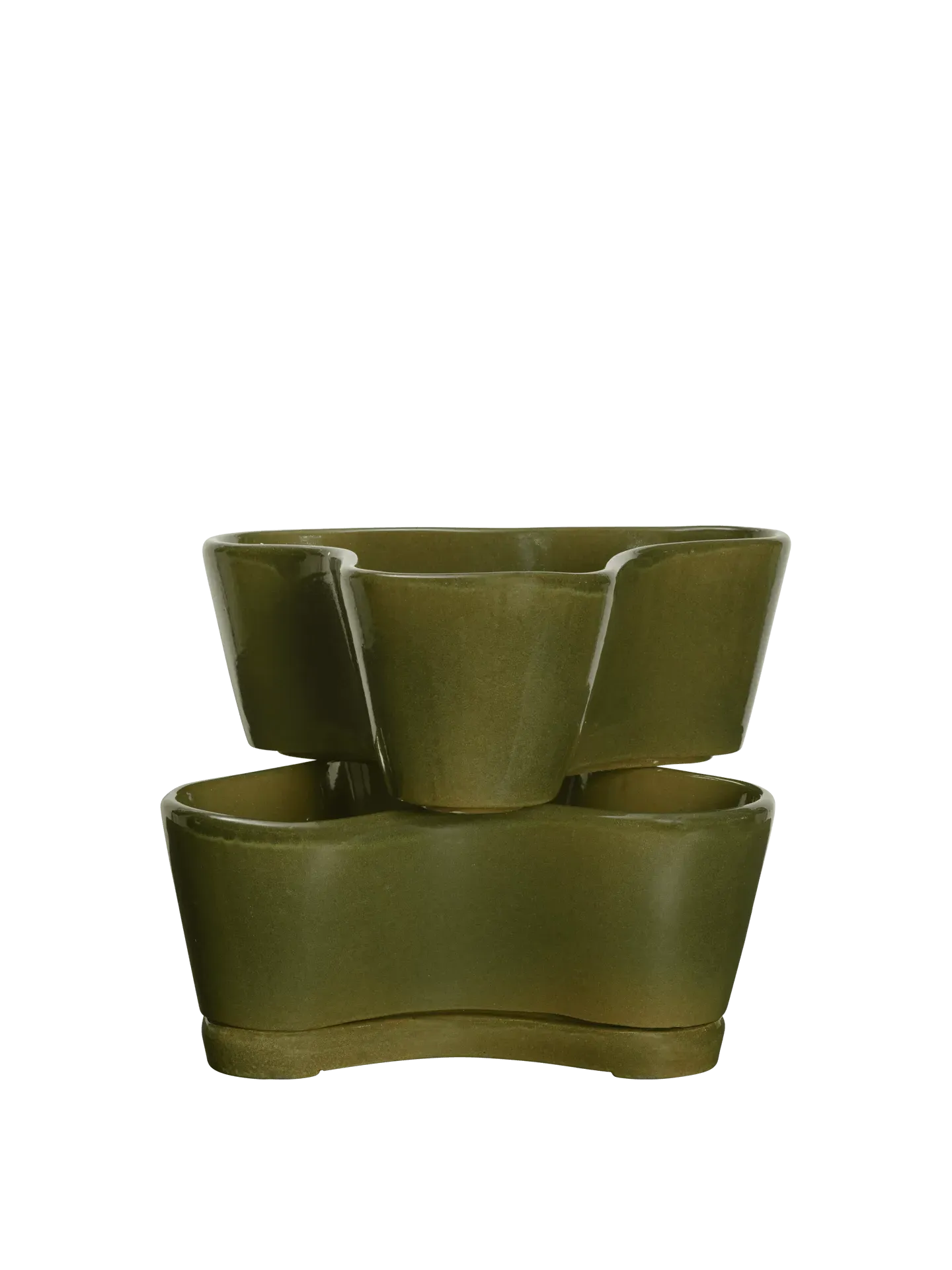Gemi Stackable Planters Set of 2 - Moss Green image