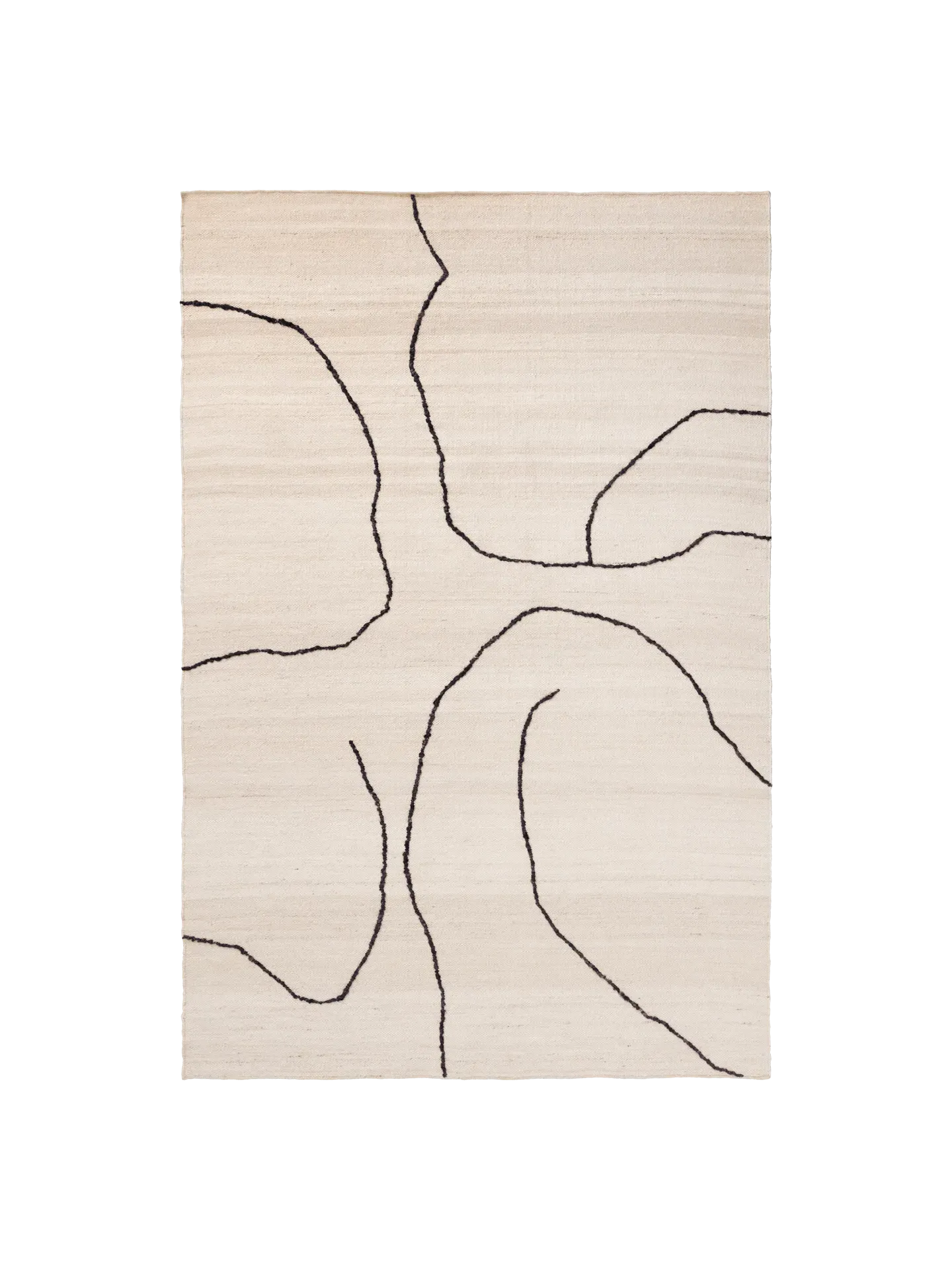 Gesso Jute Rug - Off-White/Dark Fig