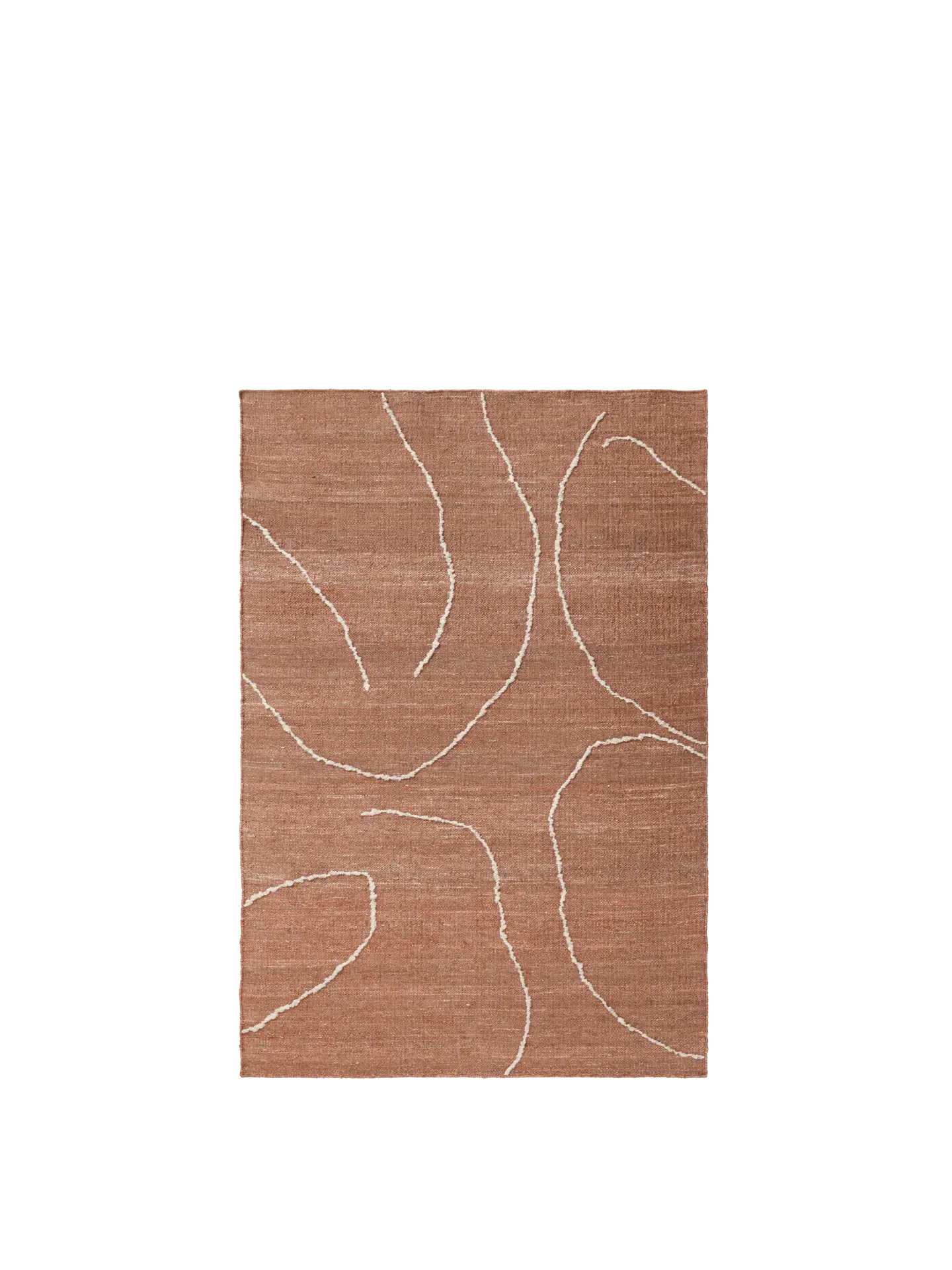 Gesso Jute Rug - Terracotta, Off-White image