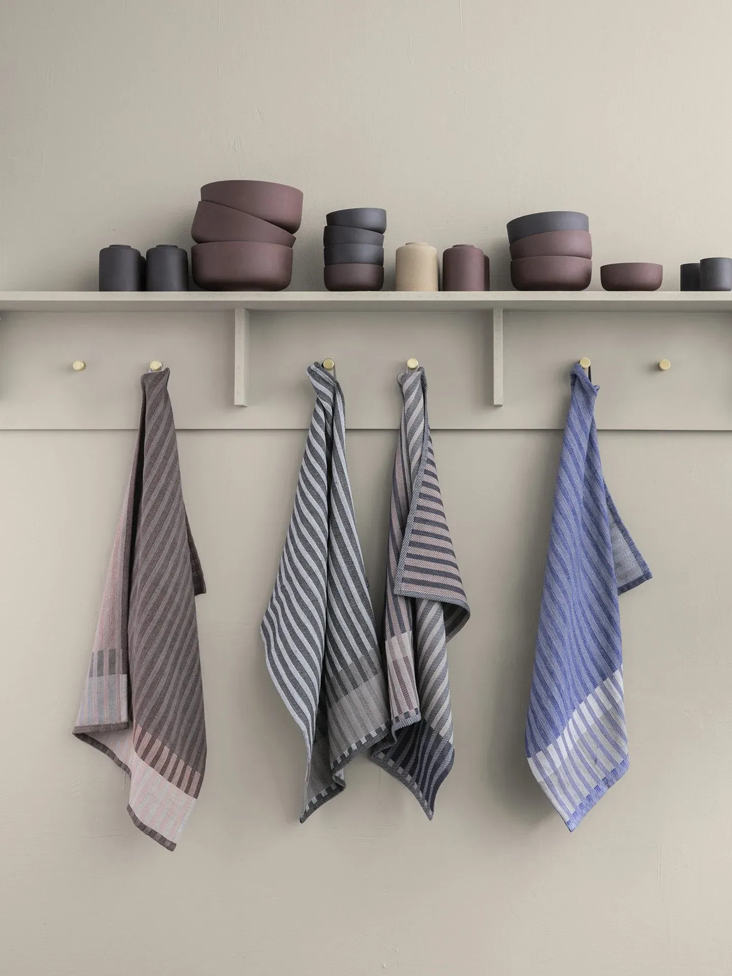 Grain Jacquard Tea Towel - Blue