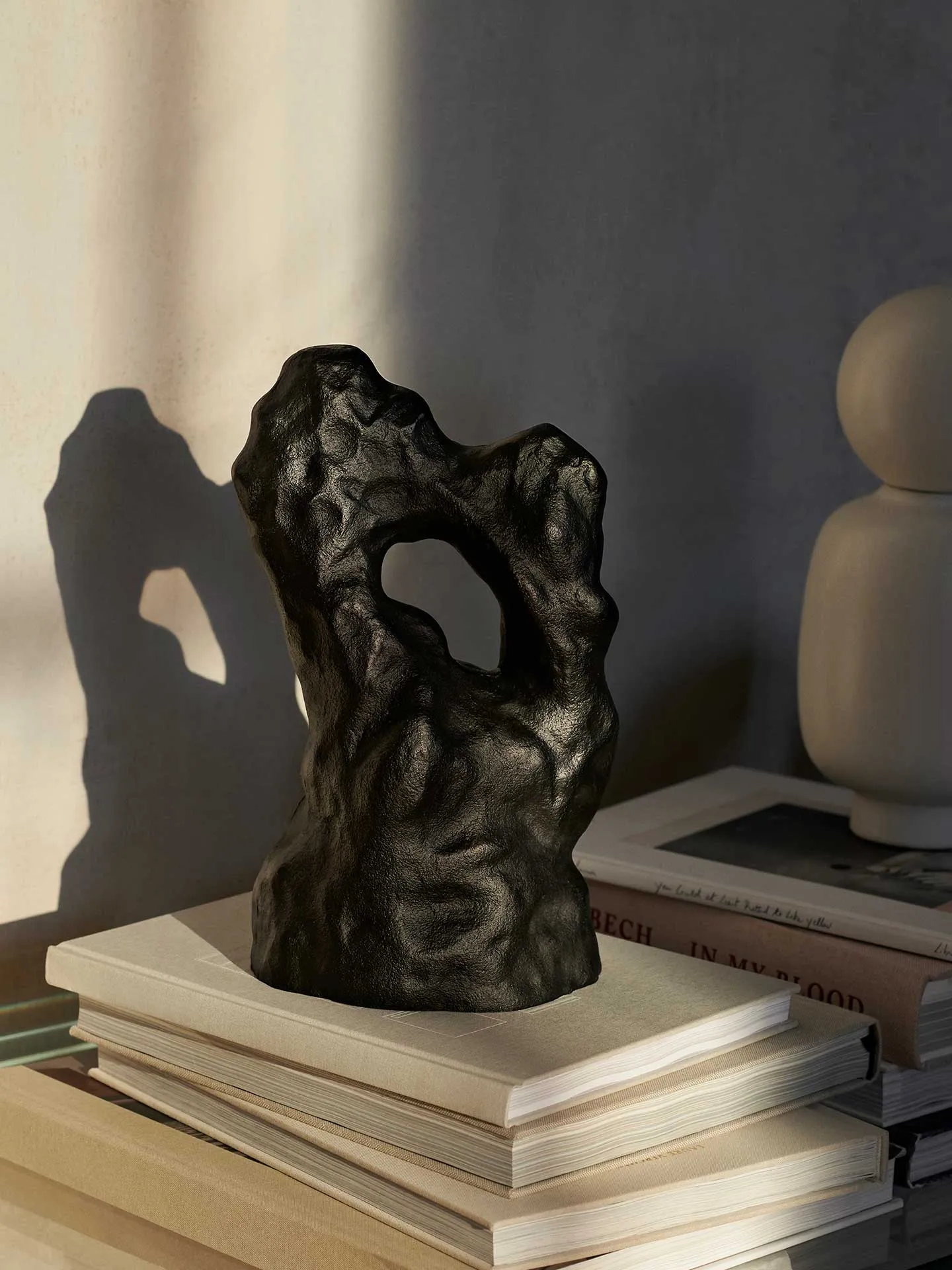 Grotto Decorative Piece - Blackened Aluminium