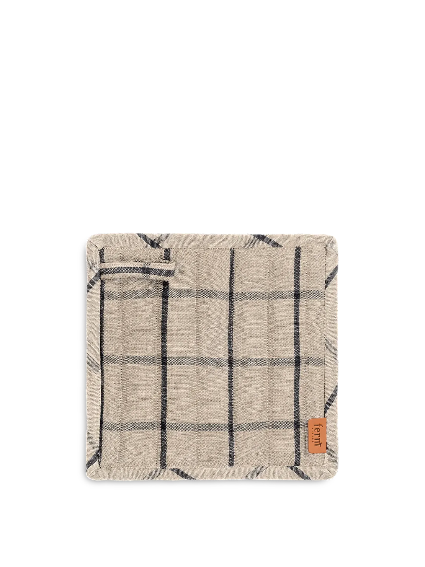 Hale Pot Holders Set of 2 - Sand/Black, Linen Cotton