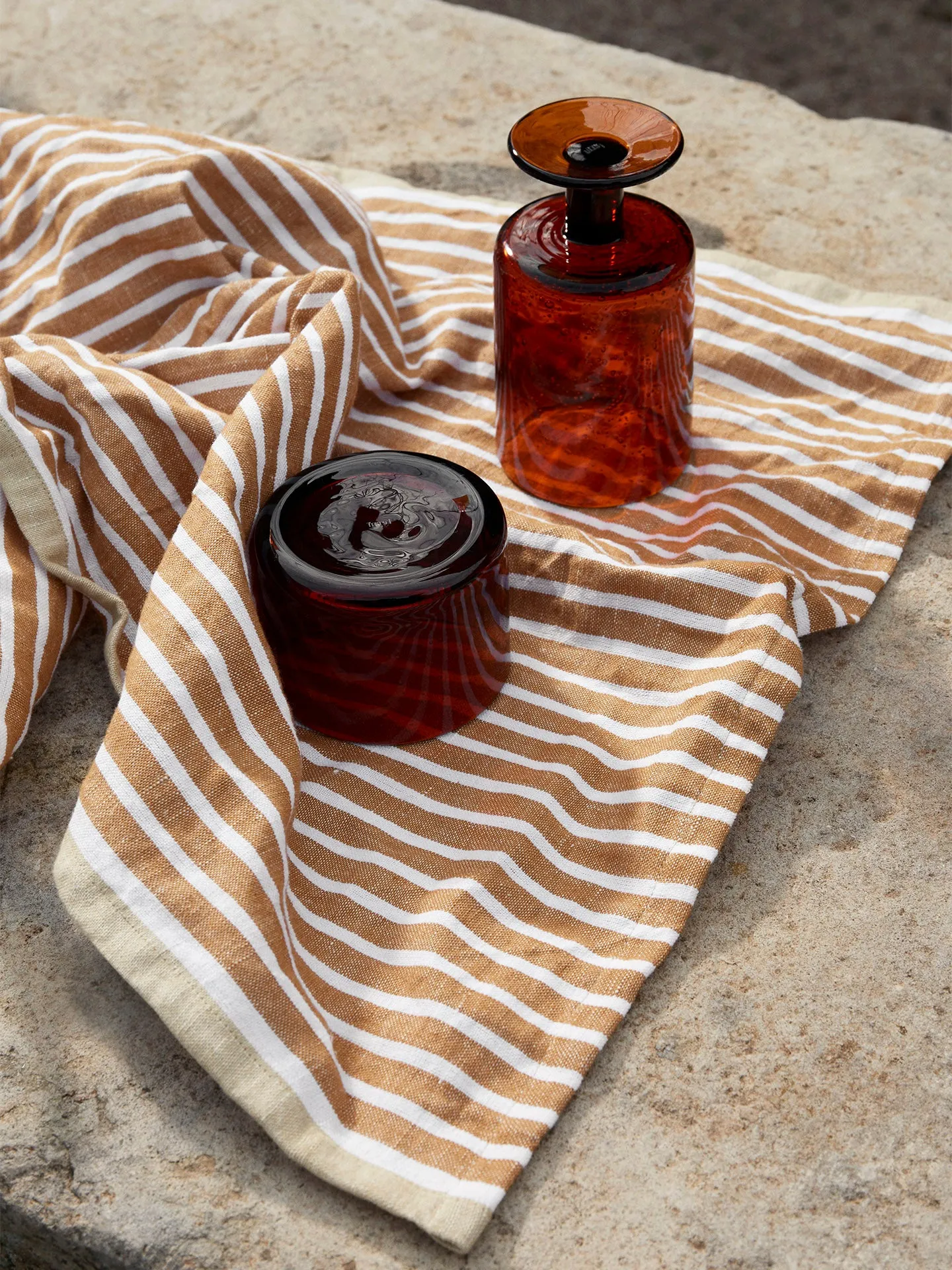 Hale Tea Towel - Golden Brown, Linen