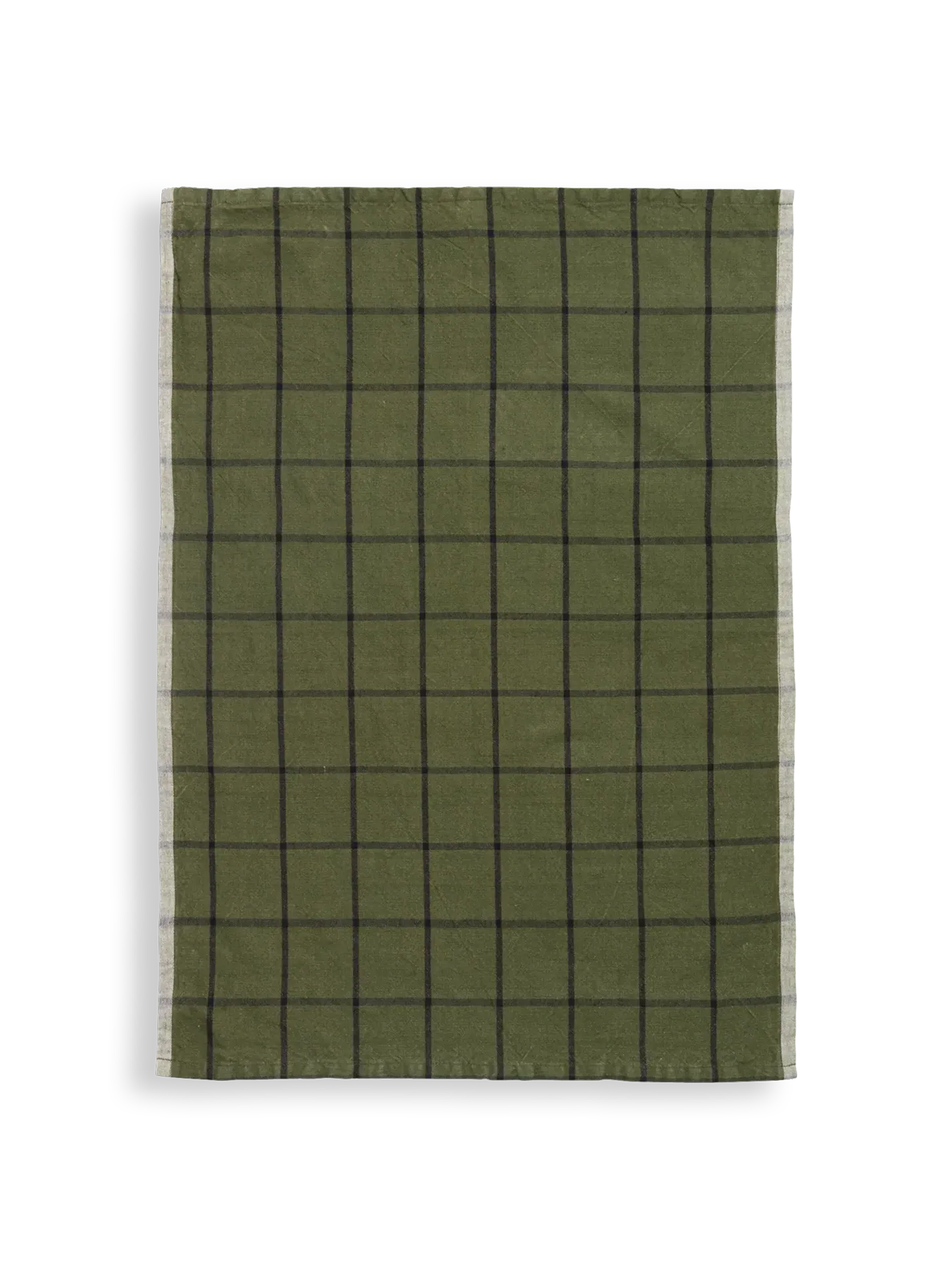 Hale Tea Towel - Green/Black, Linen