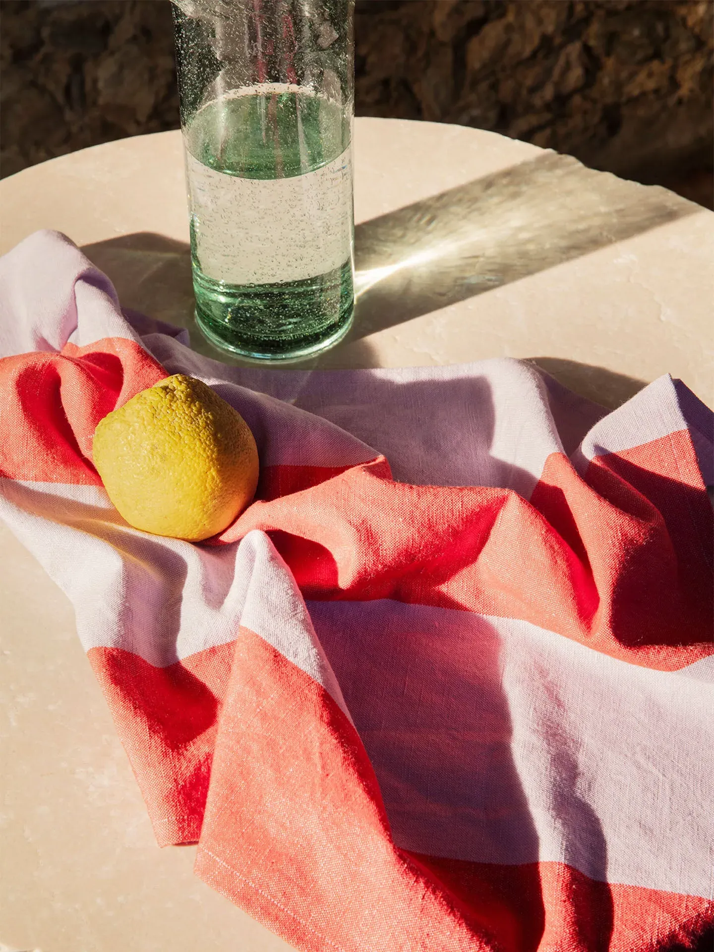 Hale Tea Towel - Red, Linen