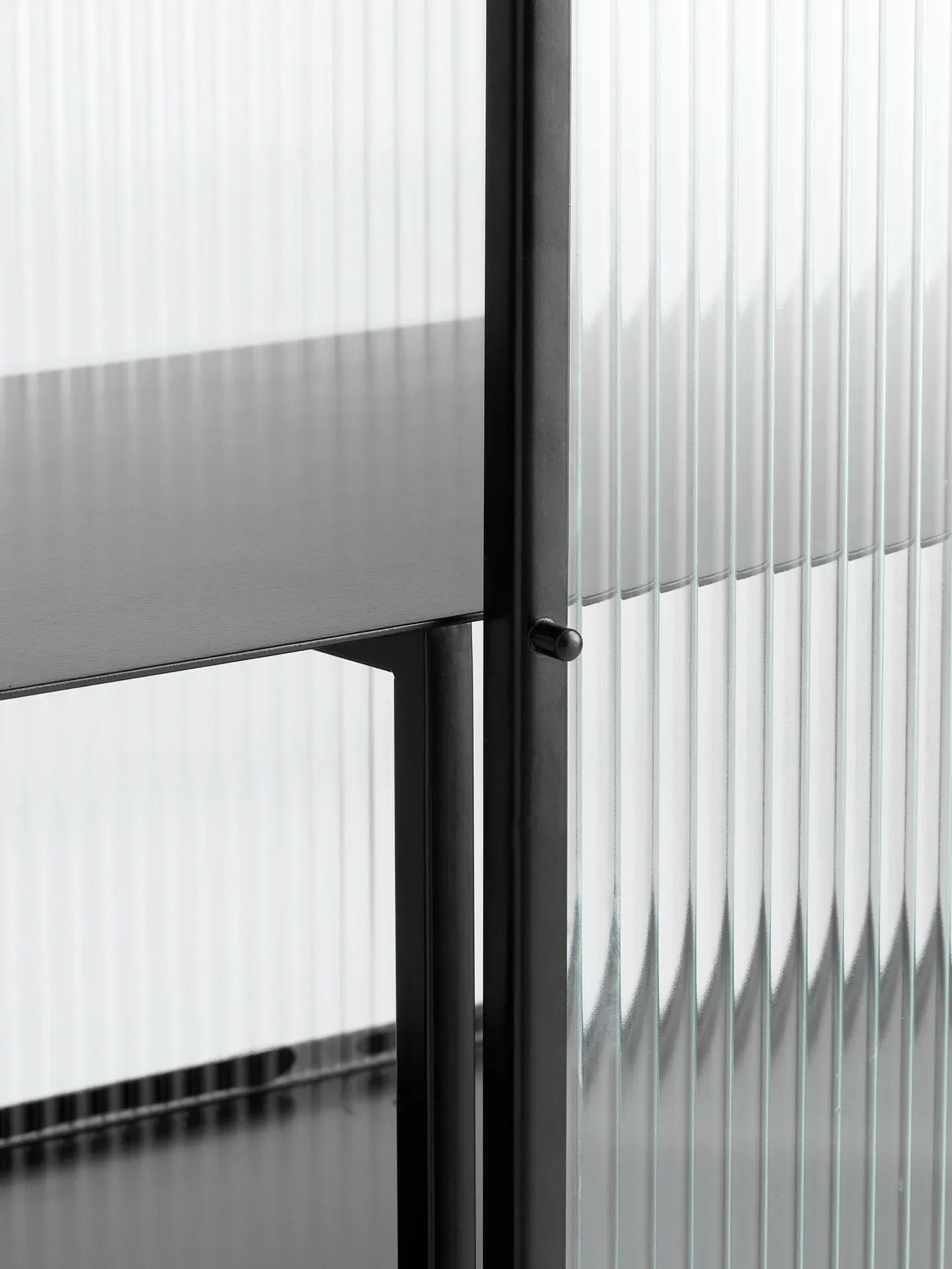 Haze Sideboard with Reeded Glass - Black