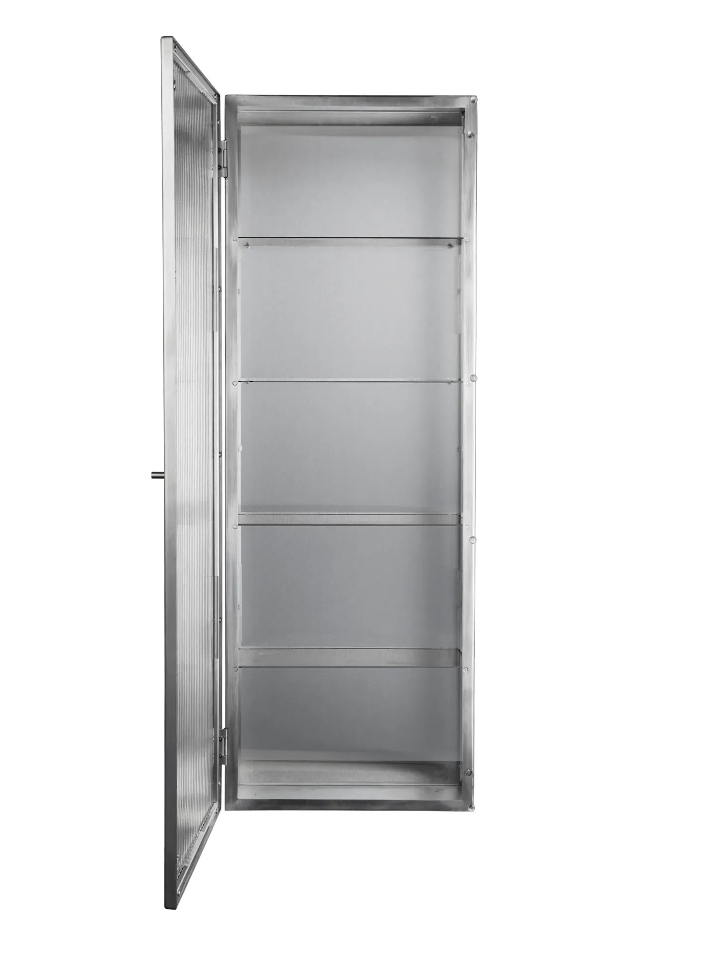 Haze Tall Wall Cabinet - Brushed Stainless Steel