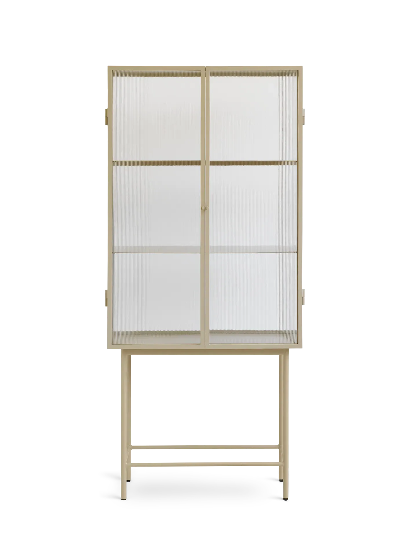 Haze Vitrine - Reeded Glass - Cashmere