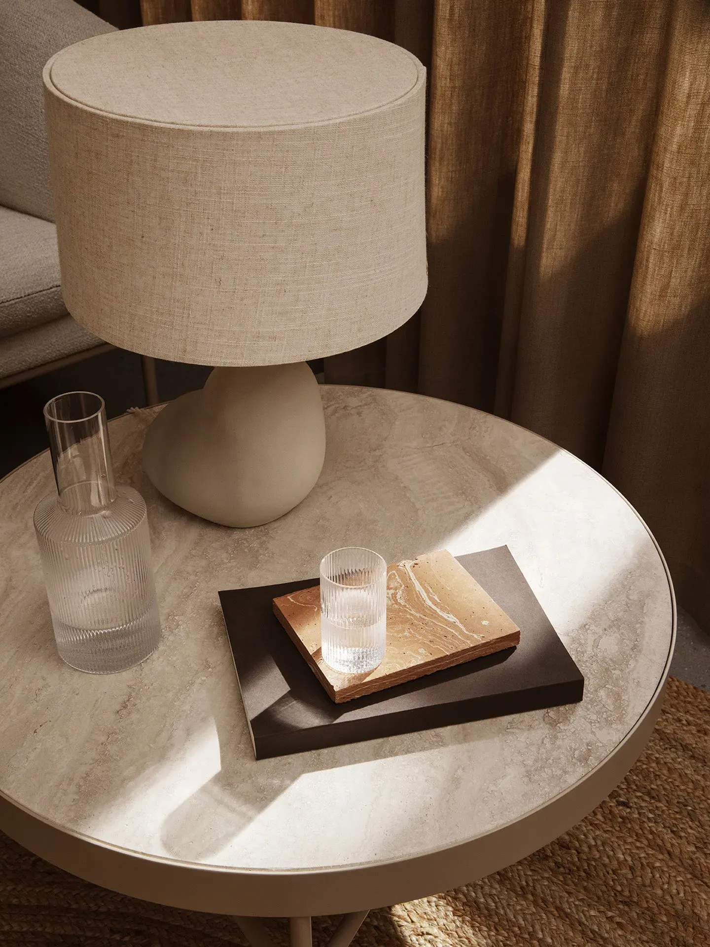 Hebe Small Lamp Base - Off-White, Ceramic