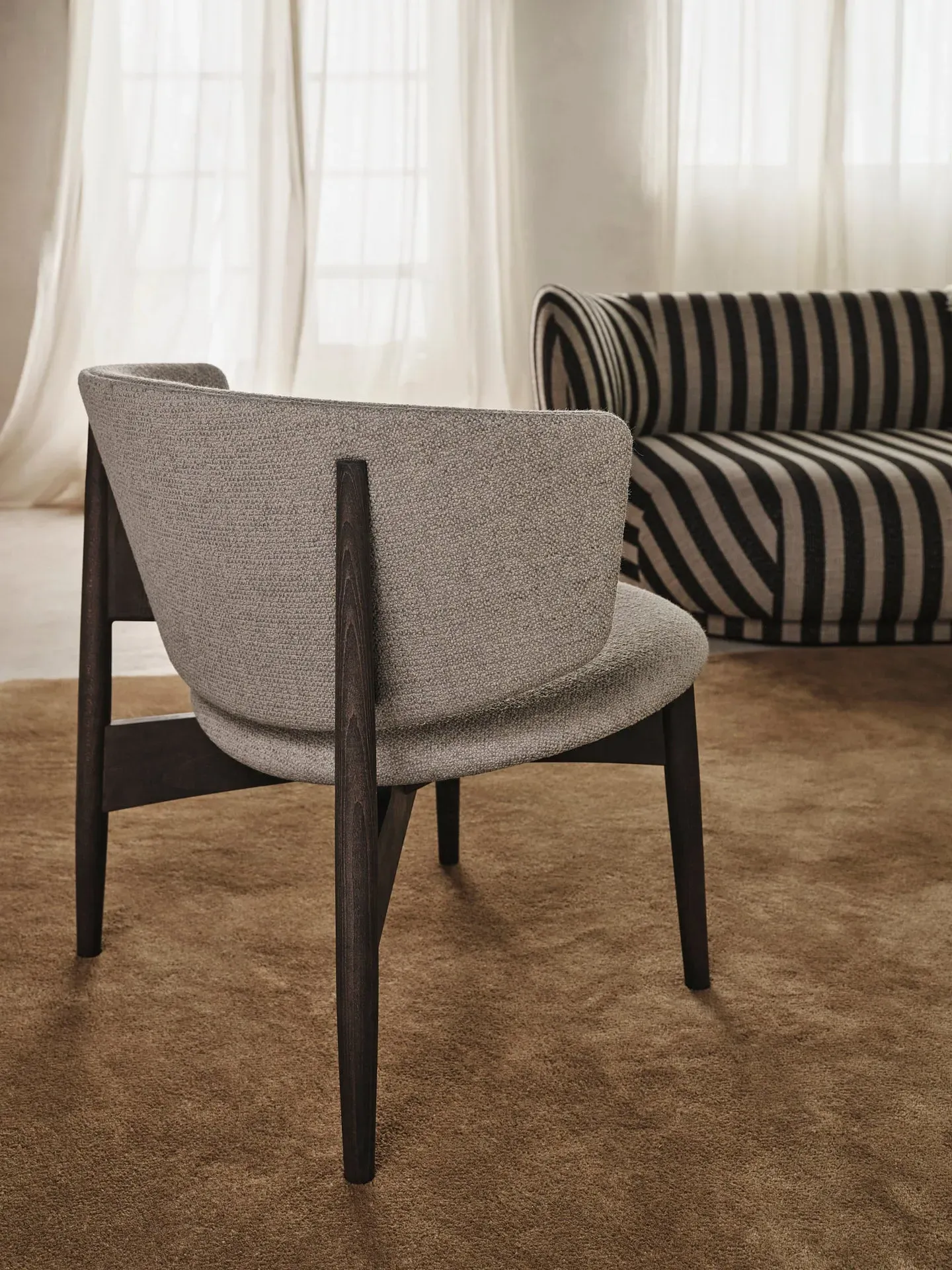 Herman Lounge Chair - Sand, Dark Stained Beech