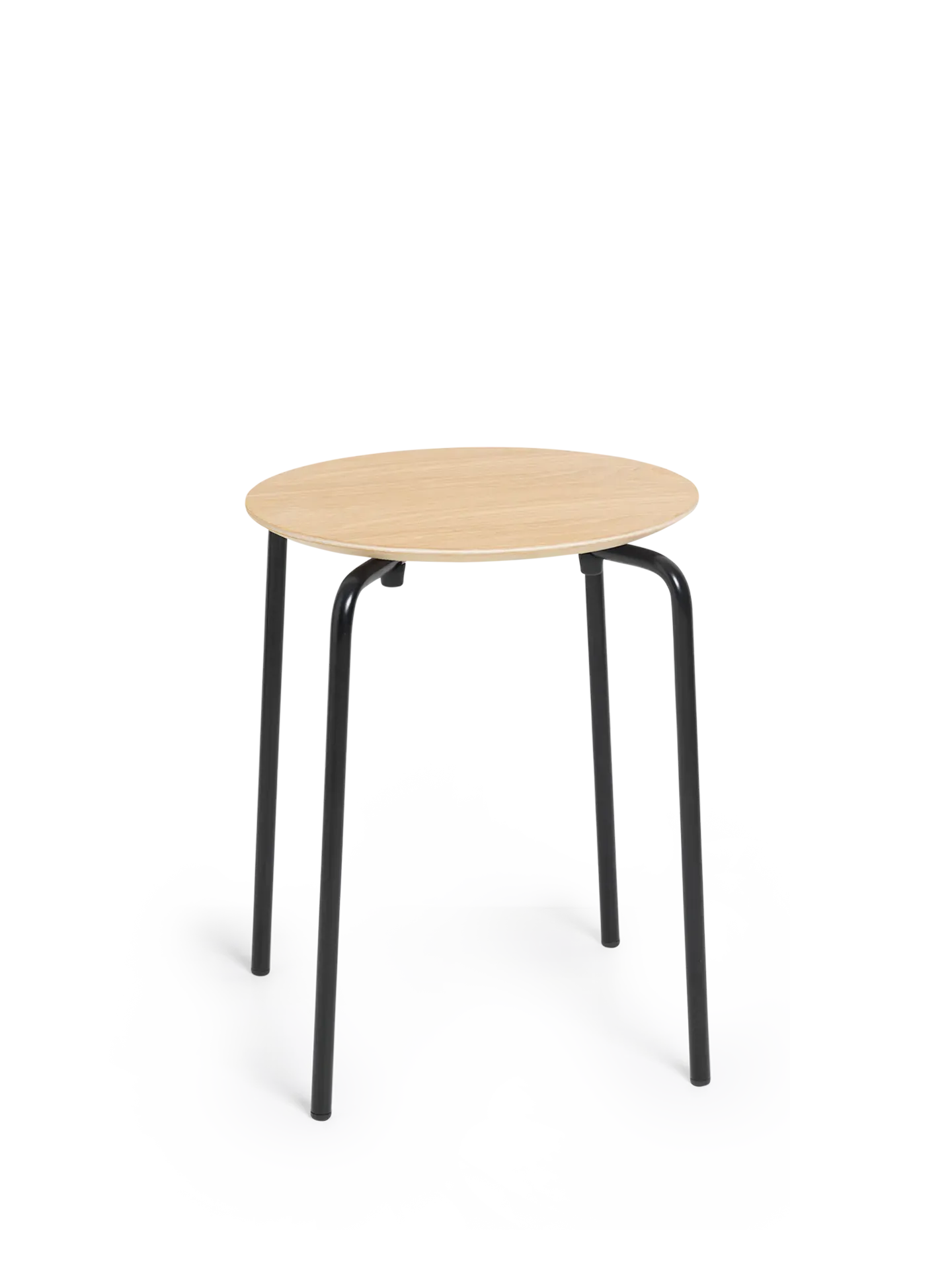 Herman Stackable Stool - White, Oiled Oak