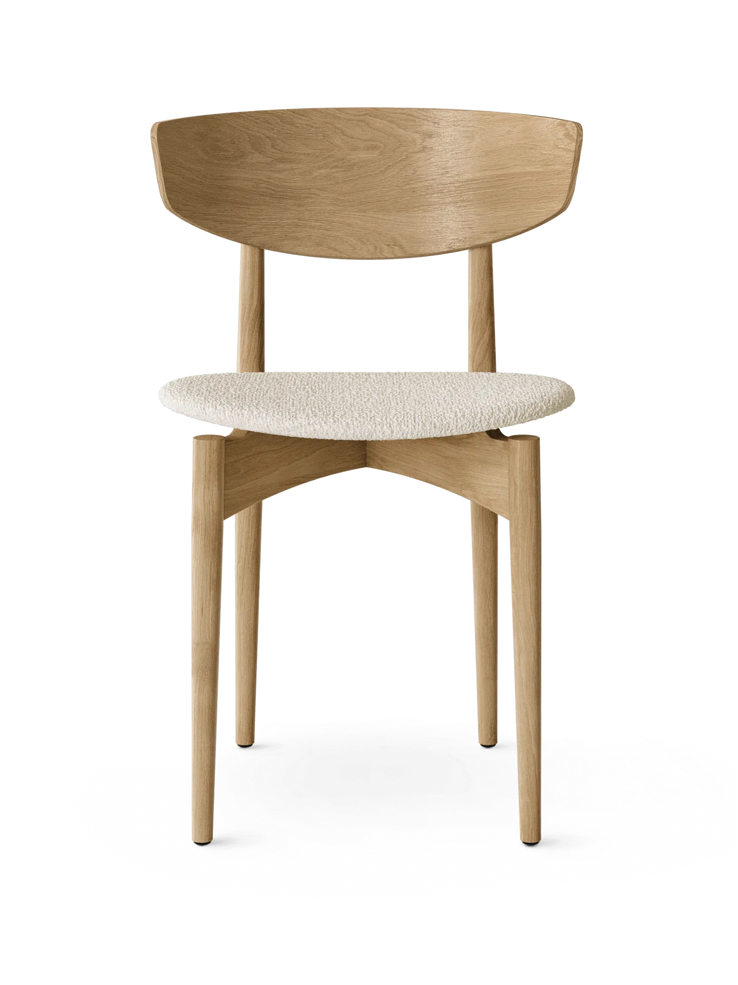 Herman Upholstered Dining Chair - Off-White, Bouclé