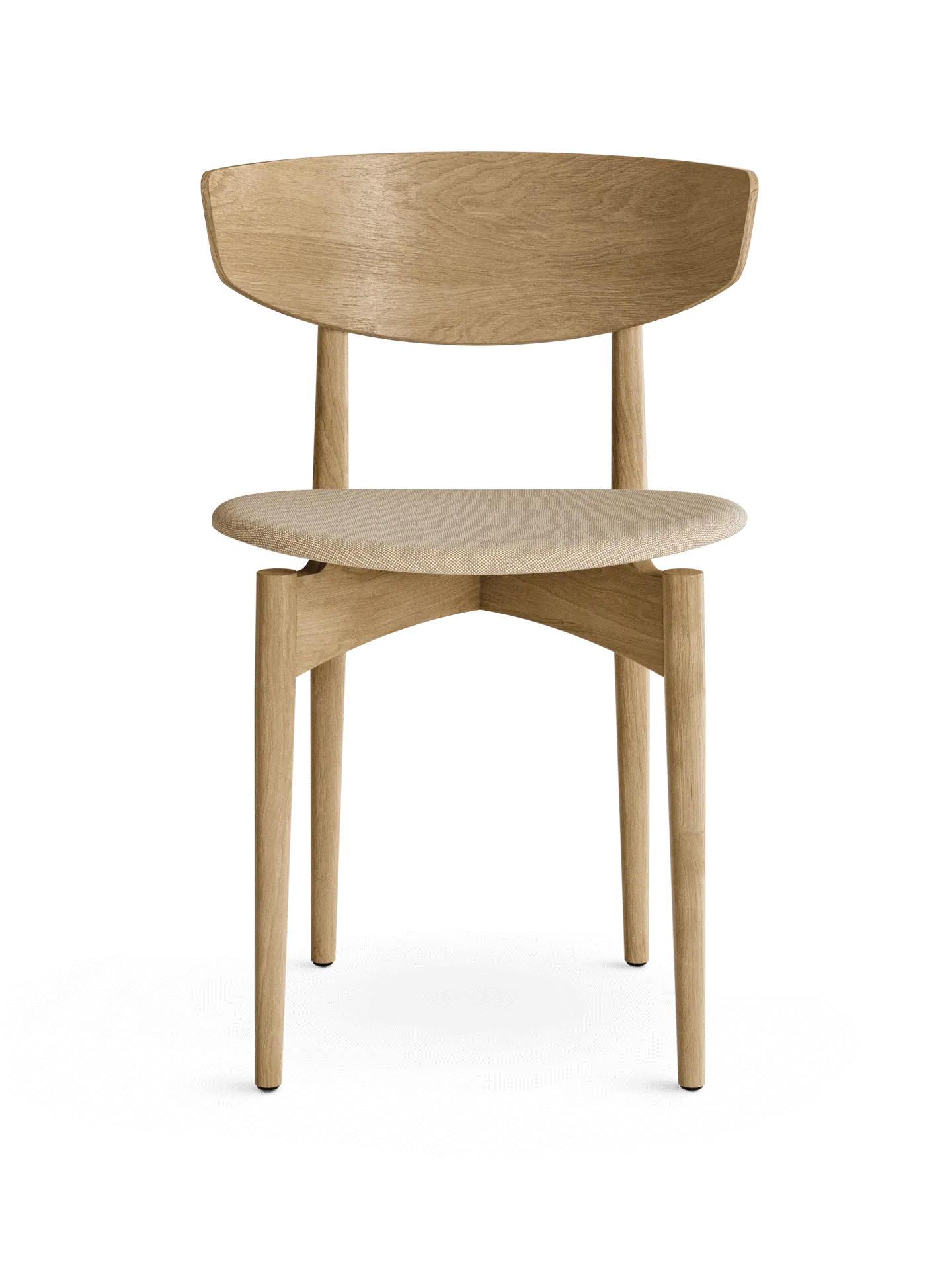 Herman Upholstered Seat Dining Chair - Beige, Oak