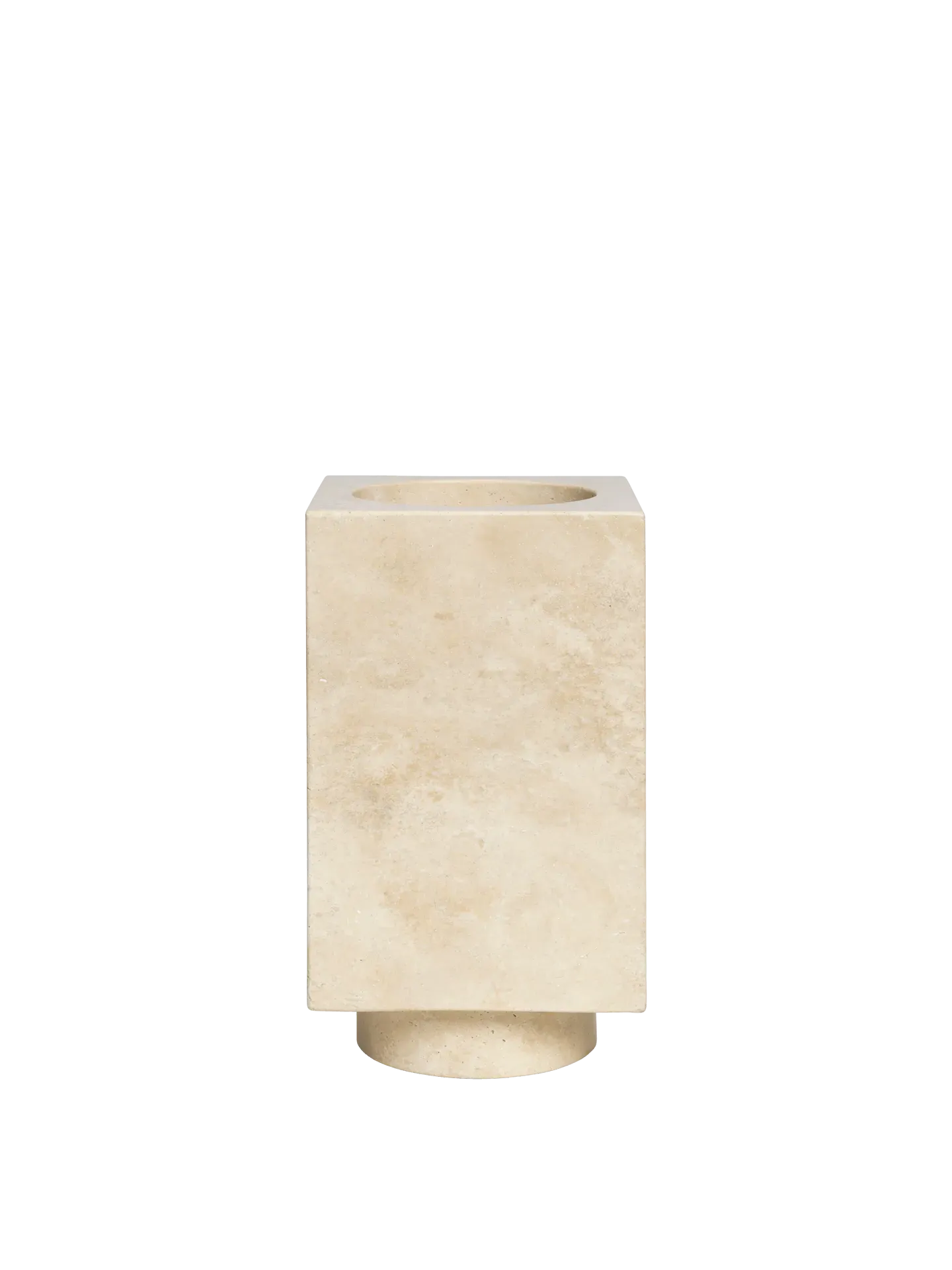 Hew Rectangular Vase - Travertine image