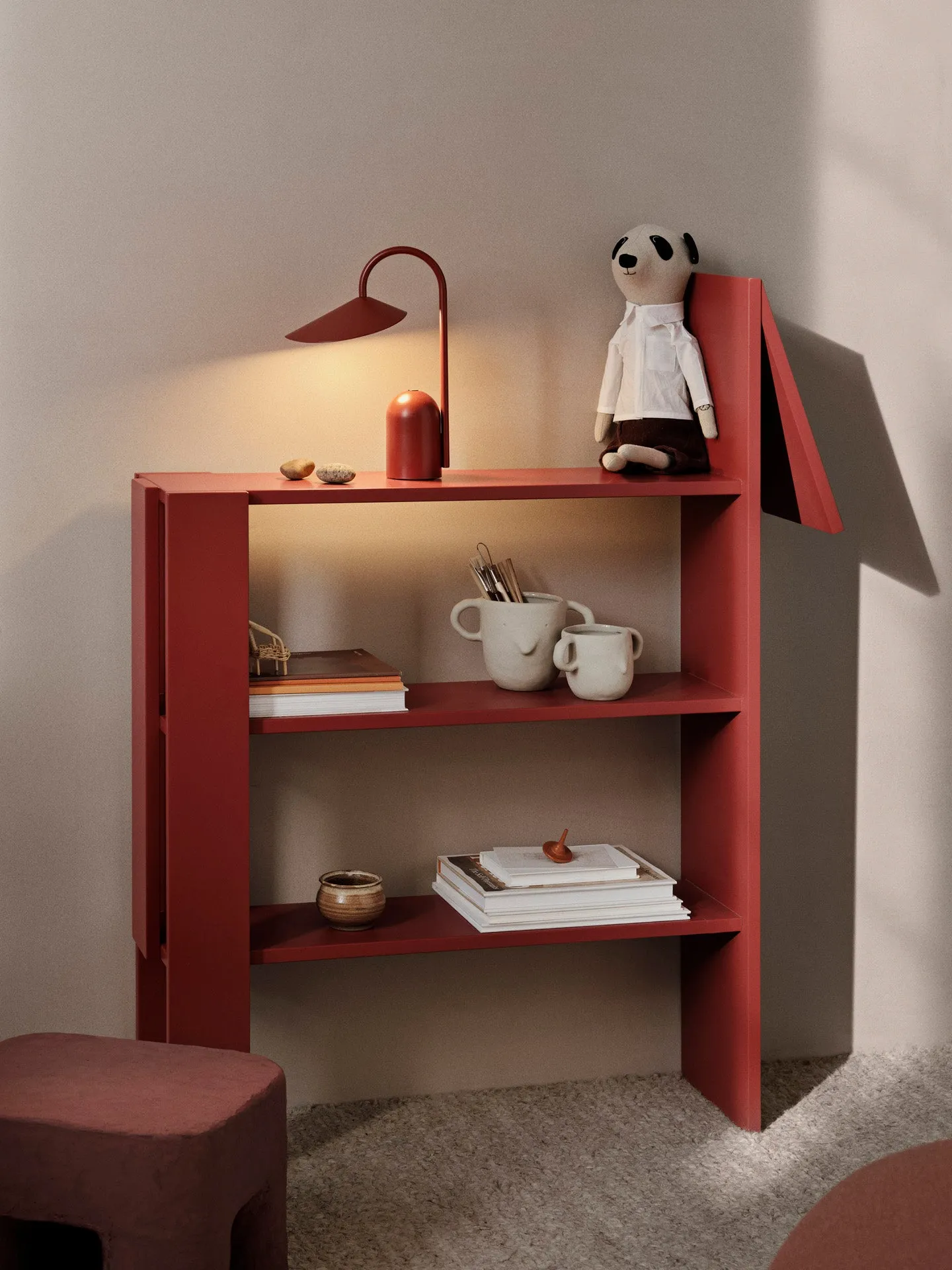 Horse Bookcase - Poppy Red