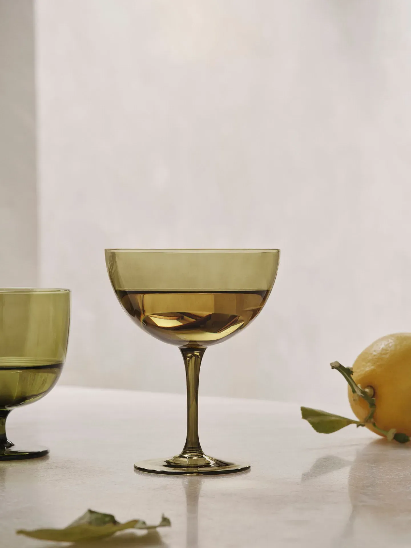 Host Cocktail Glasses Set of 2 - Moss Green