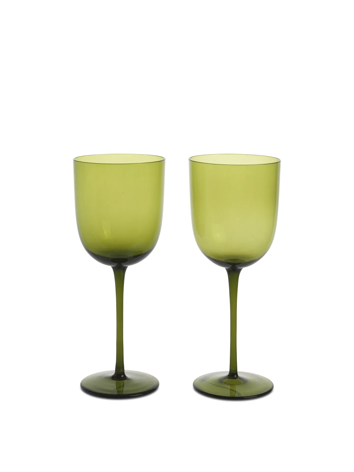 Host White Wine Glasses Set of 2 - Moss Green