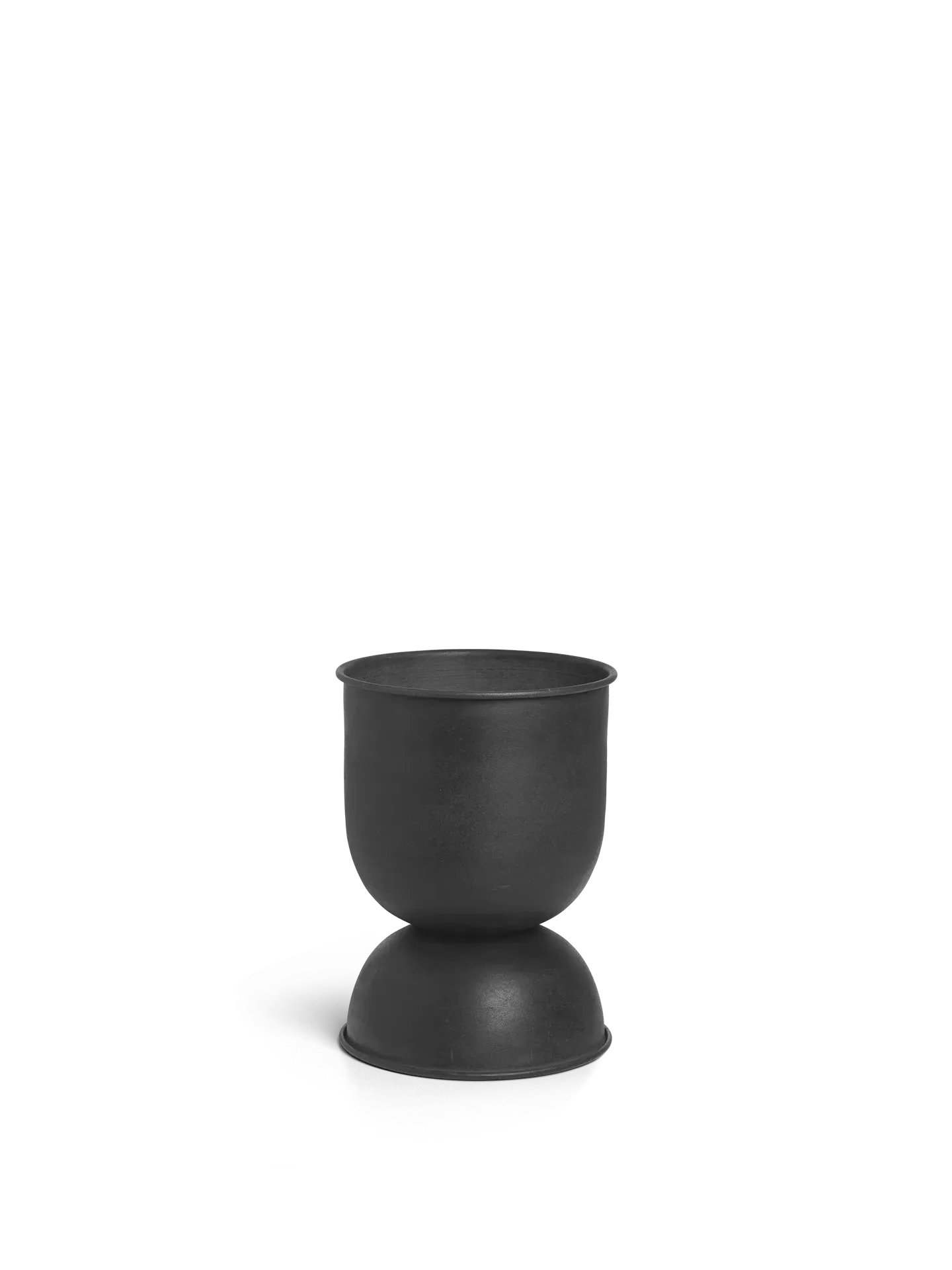 Hourglass Extra Small Plant Pot - Black, Metal image