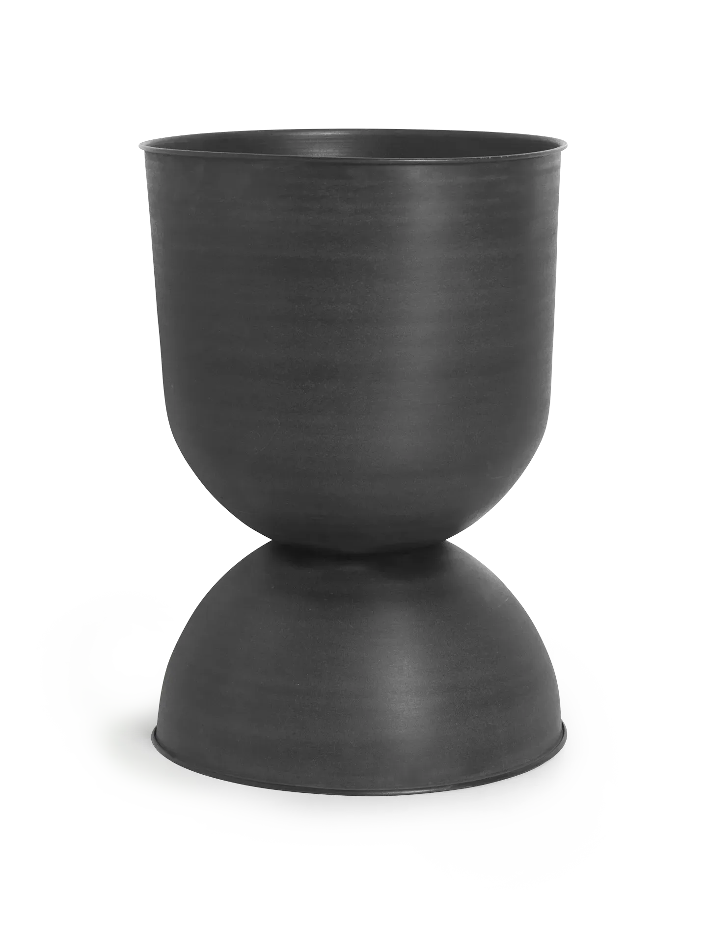 Hourglass Large Plant Pot - Black, Metal
