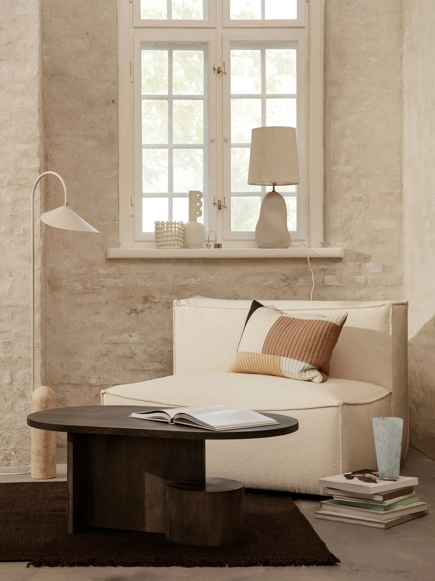 Insert Oval Coffee Table - Black Stained Ash