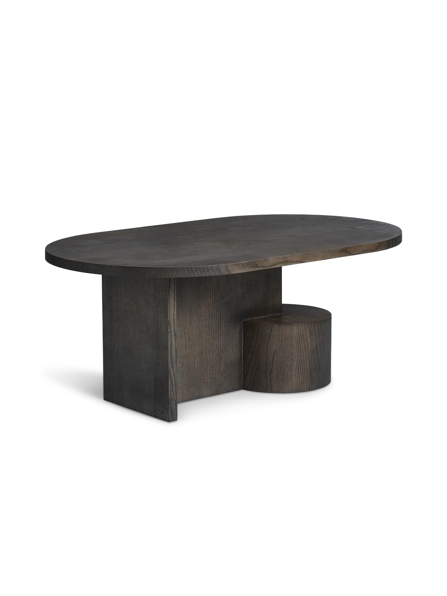 Insert Oval Coffee Table - Black Stained Ash