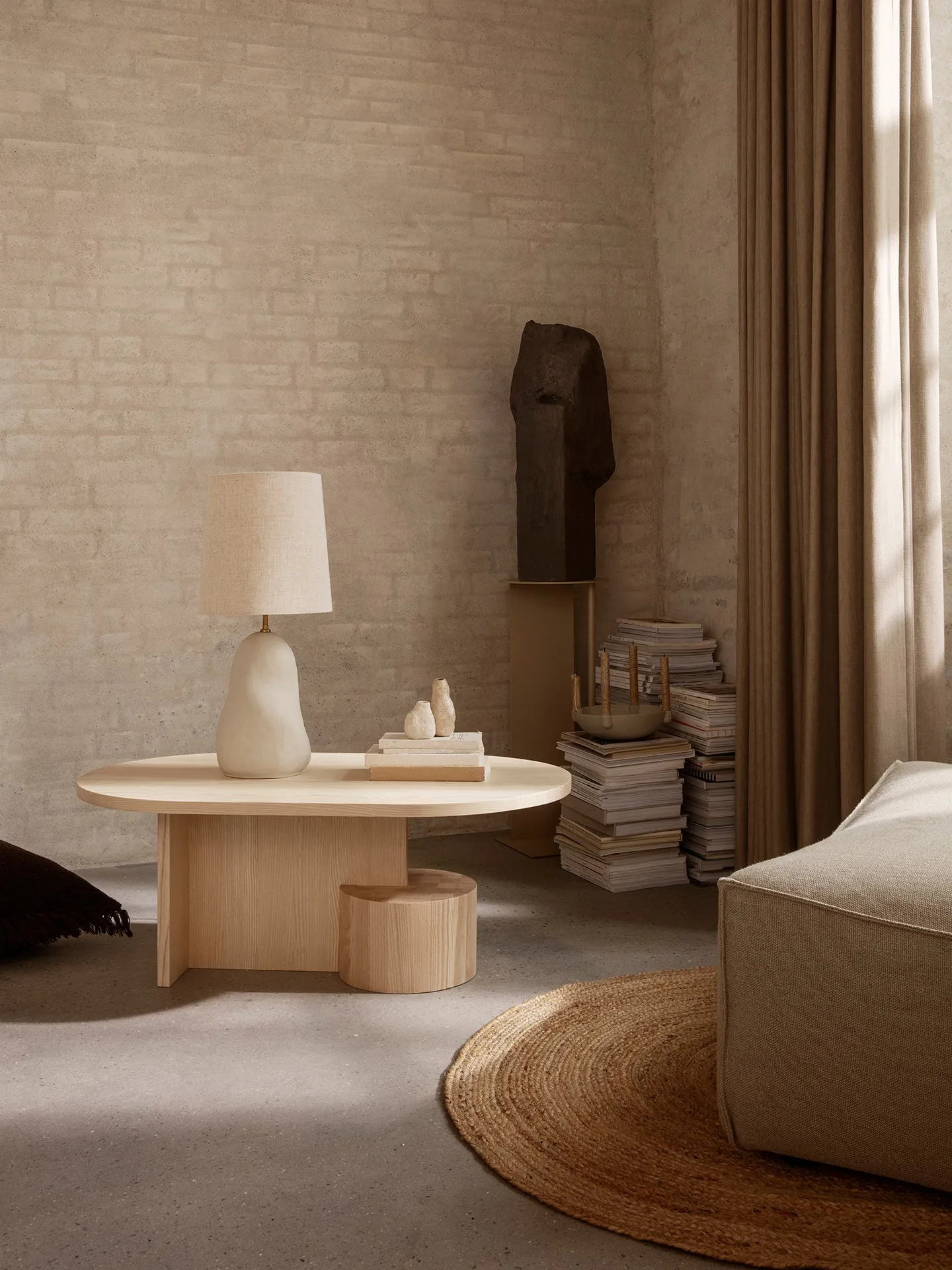 Insert Oval Coffee Table - Natural Ash