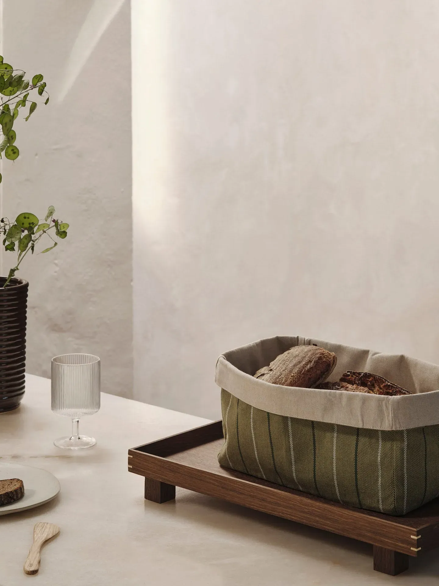 Ito Rectangular Kitchen Basket - Natural, Seaweed