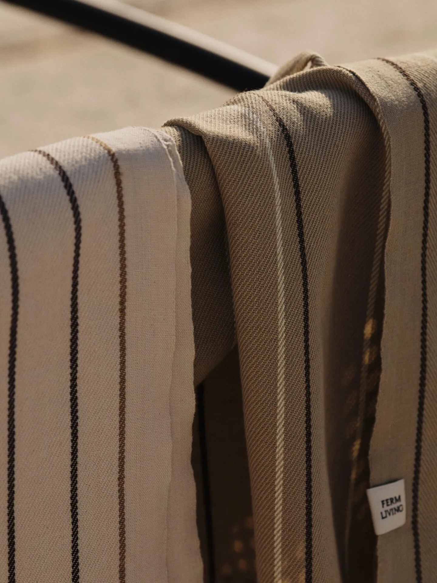 Ito Tea Towel Set of 2 - Parchment/Cashmere, Organic Cotton