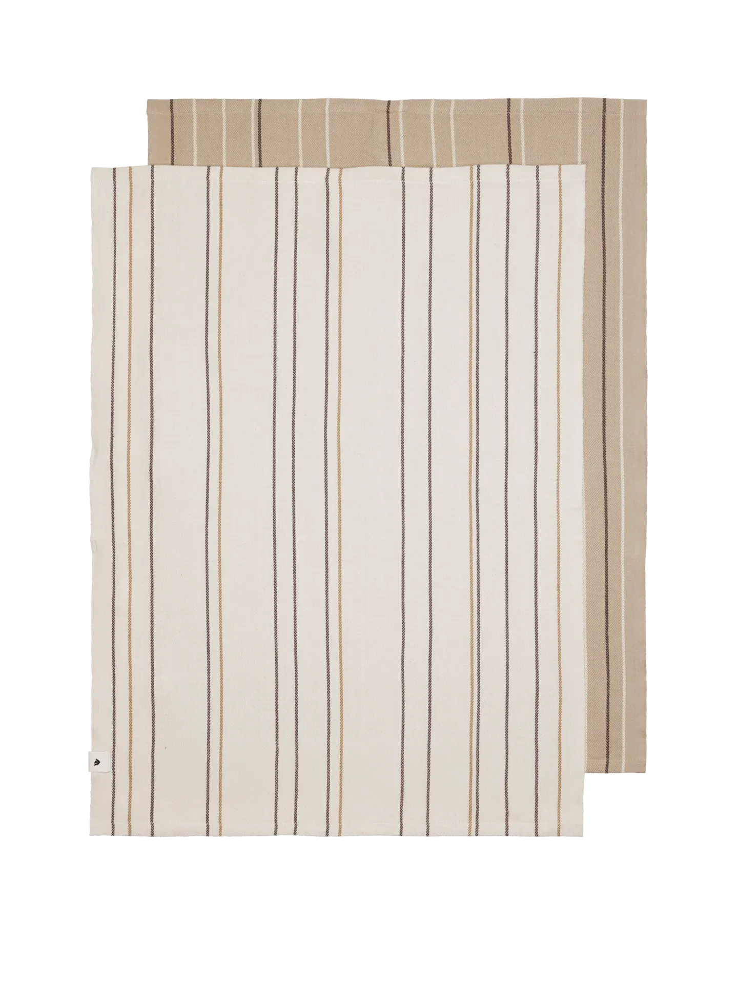 Ito Tea Towel Set of 2 - Parchment/Cashmere, Organic Cotton