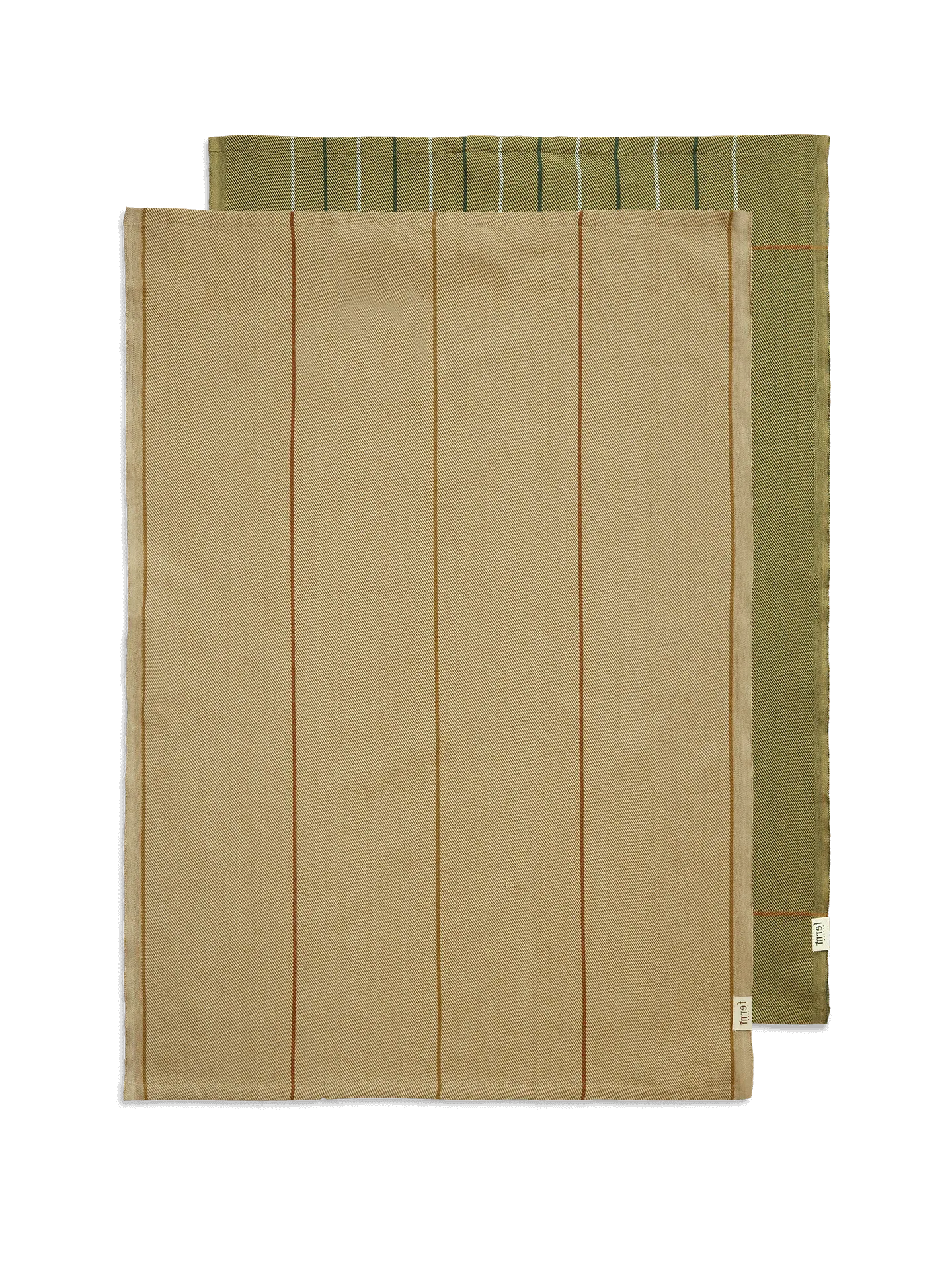 Ito Tea Towel Set of 2 - Seaweed/Flax, Organic Cotton