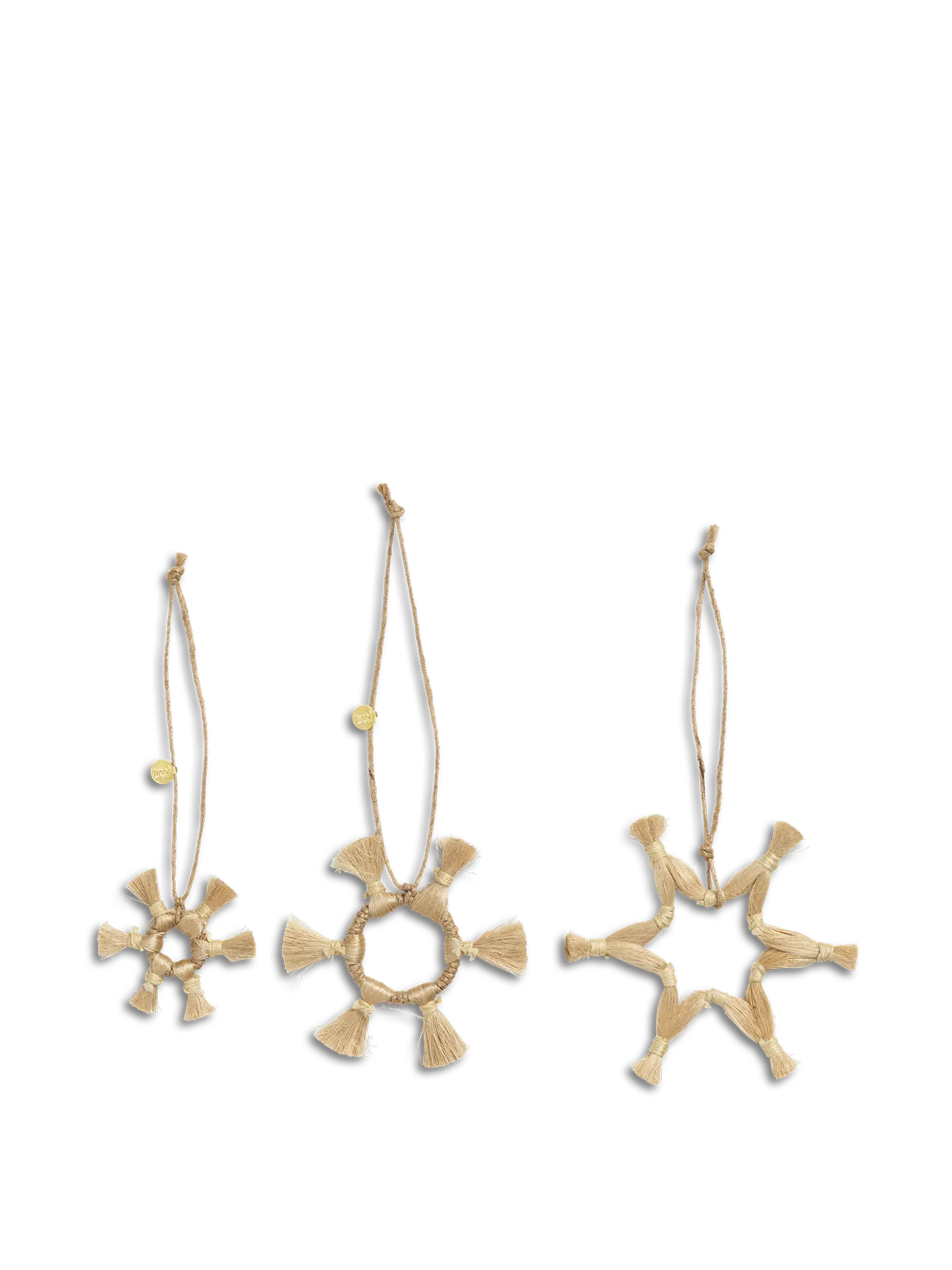 Jute Stars Set of 3 - Natural image