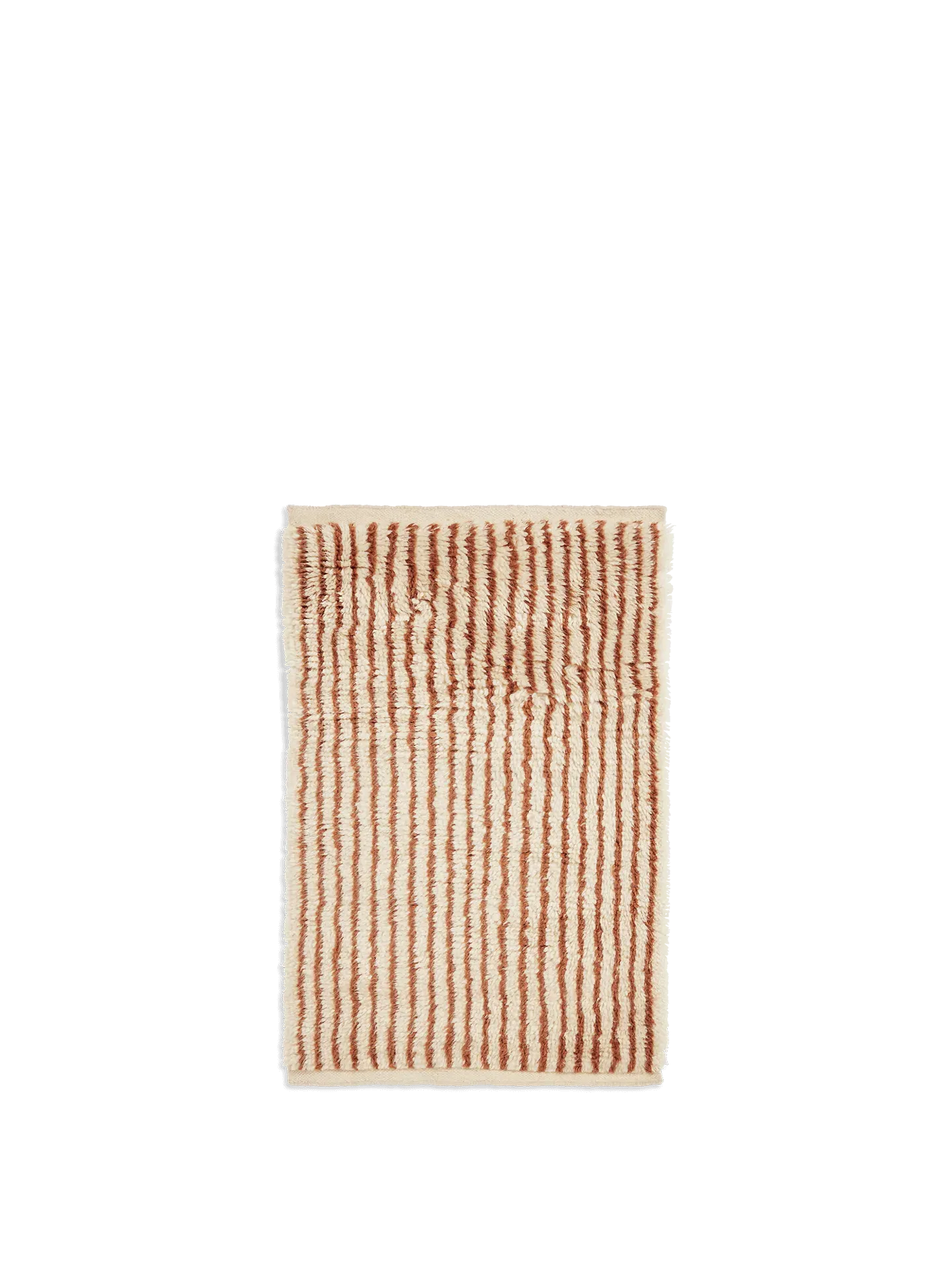 Kami Knotted Rug - Off-White/Red Brown, New Zealand Wool