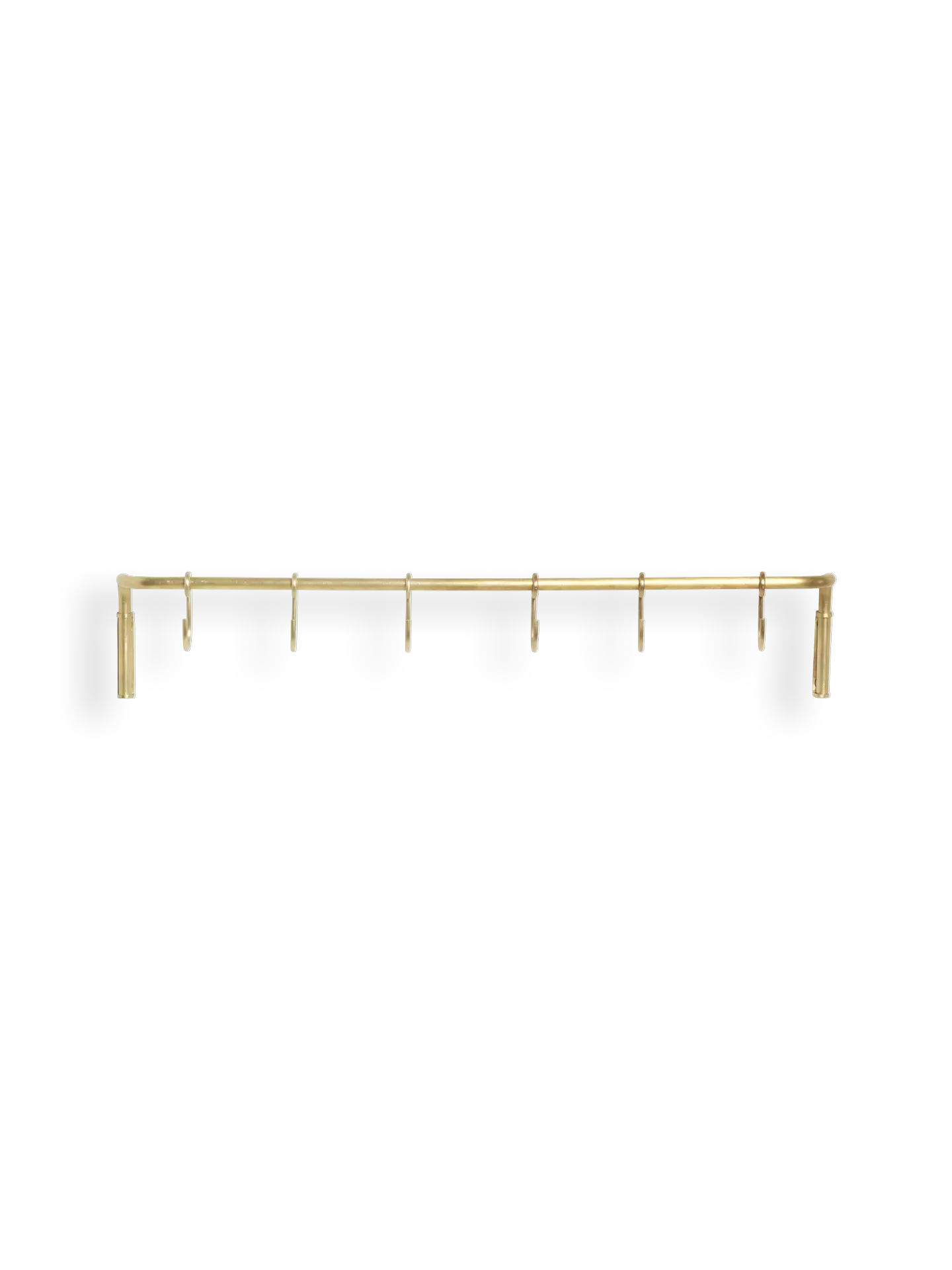Kitchen Rod with Hooks - Brass image