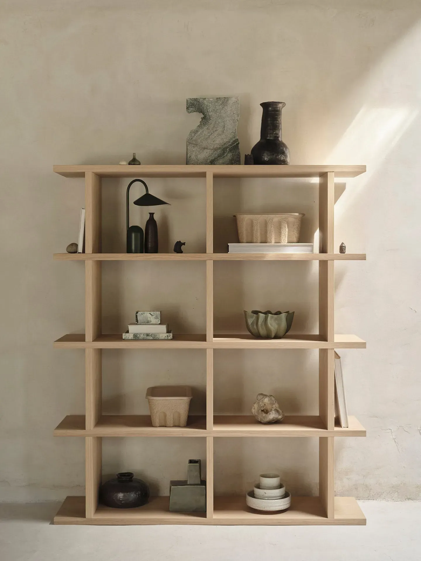 Kona 2x4 Bookcase - Natural Oak Veneer