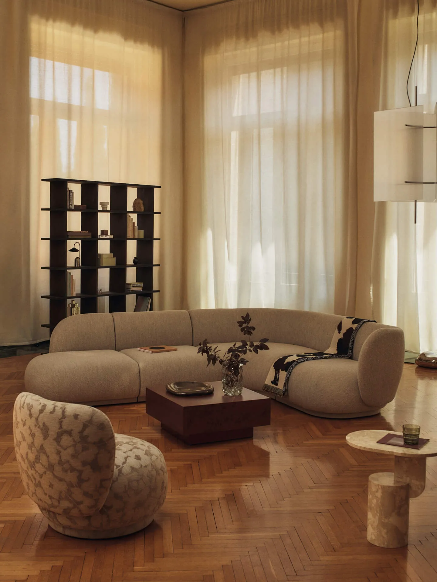 Kona 3x6 Bookcase - Dark Stained Oak