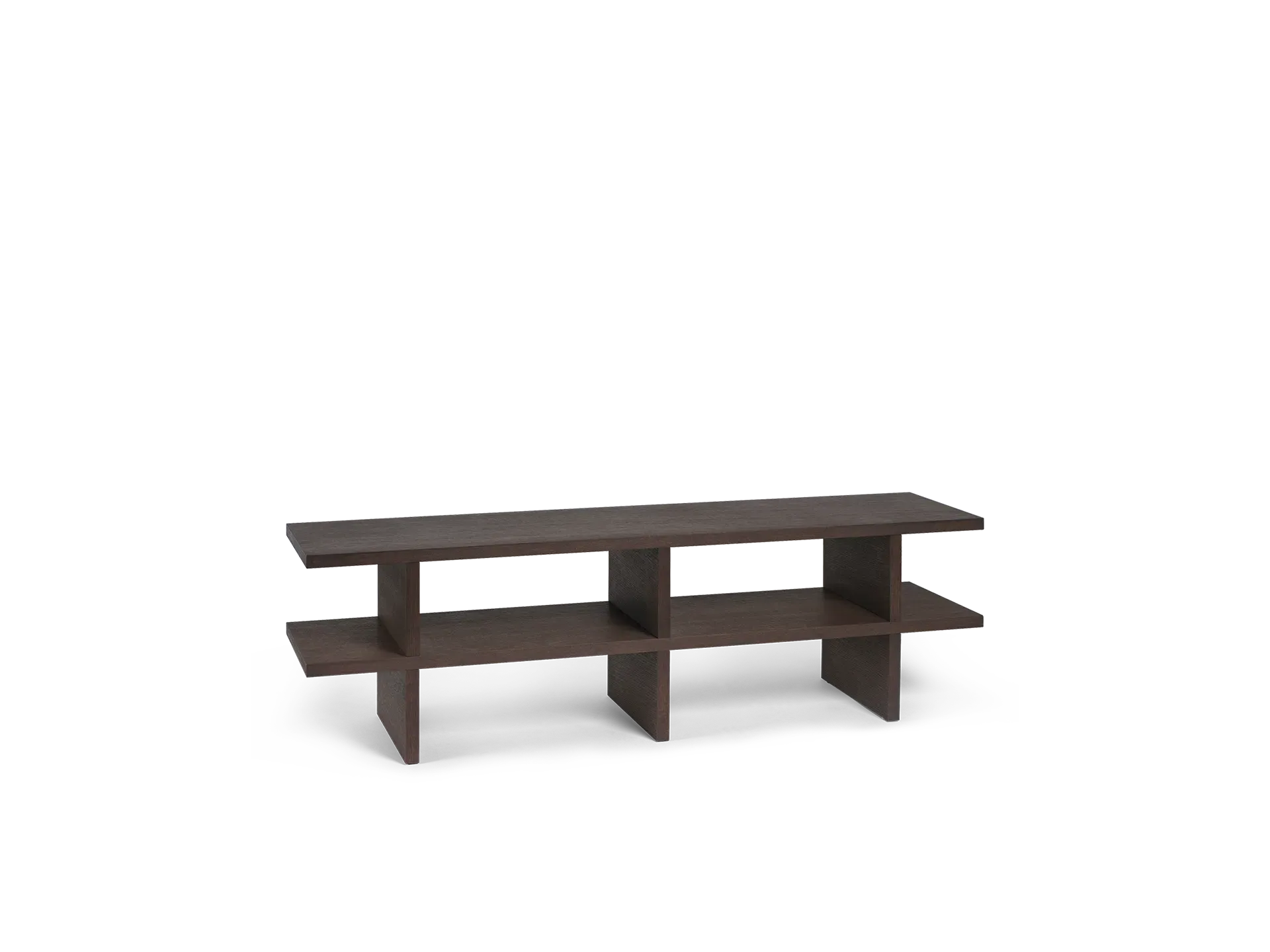 Kona Bench with Storage - Dark Stained Oak
