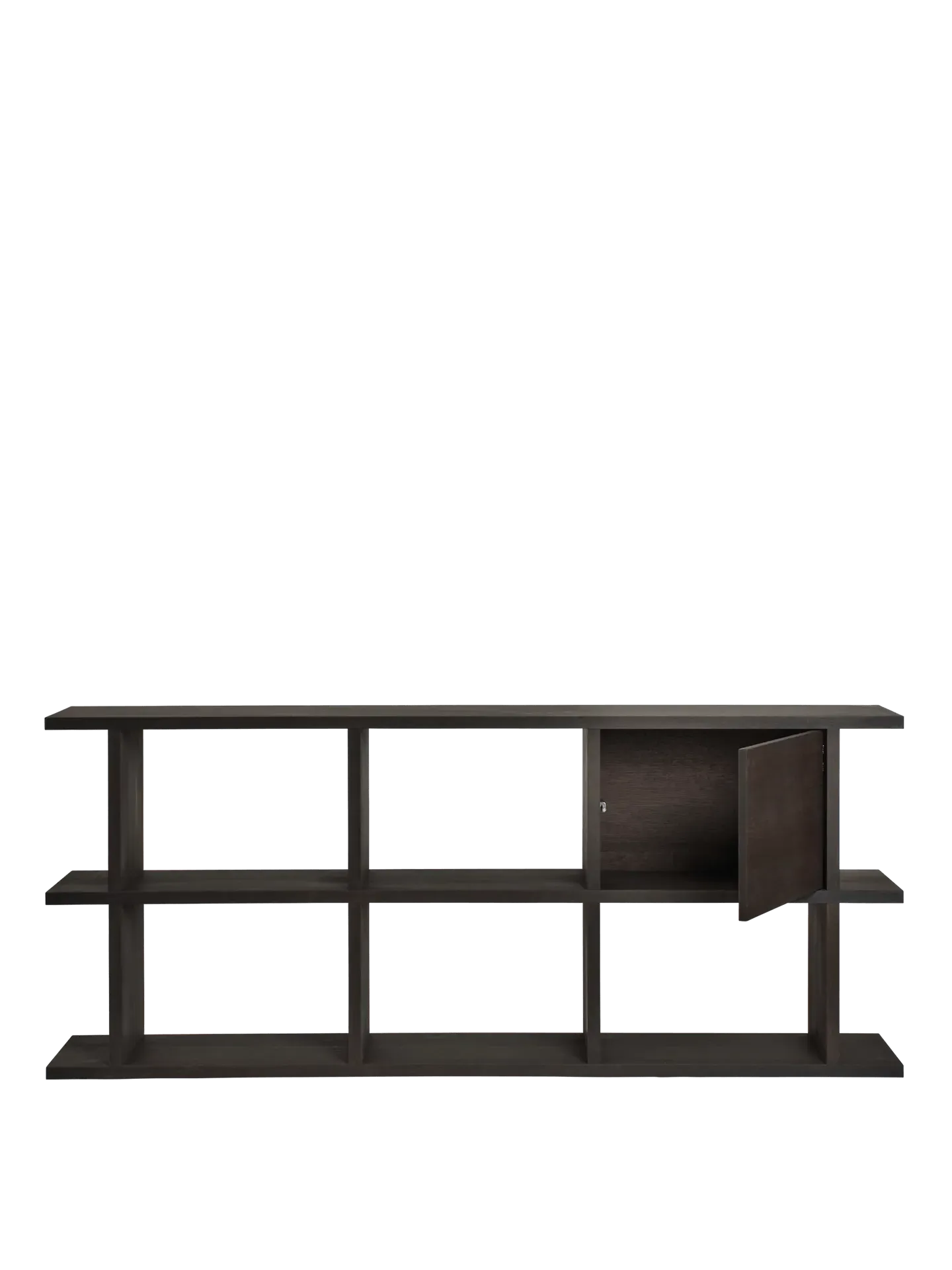 Kona Bookcase Cabinet Insert - Dark Stained Oak