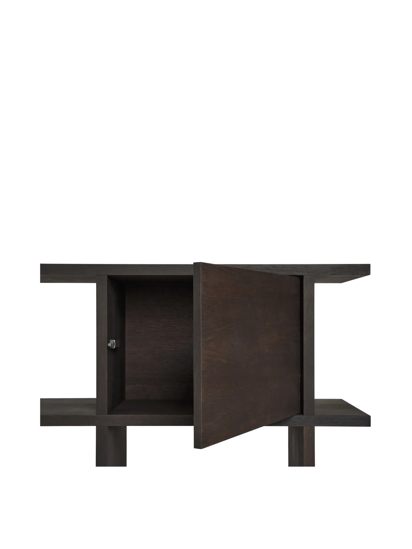 Kona Bookcase Cabinet Insert - Dark Stained Oak