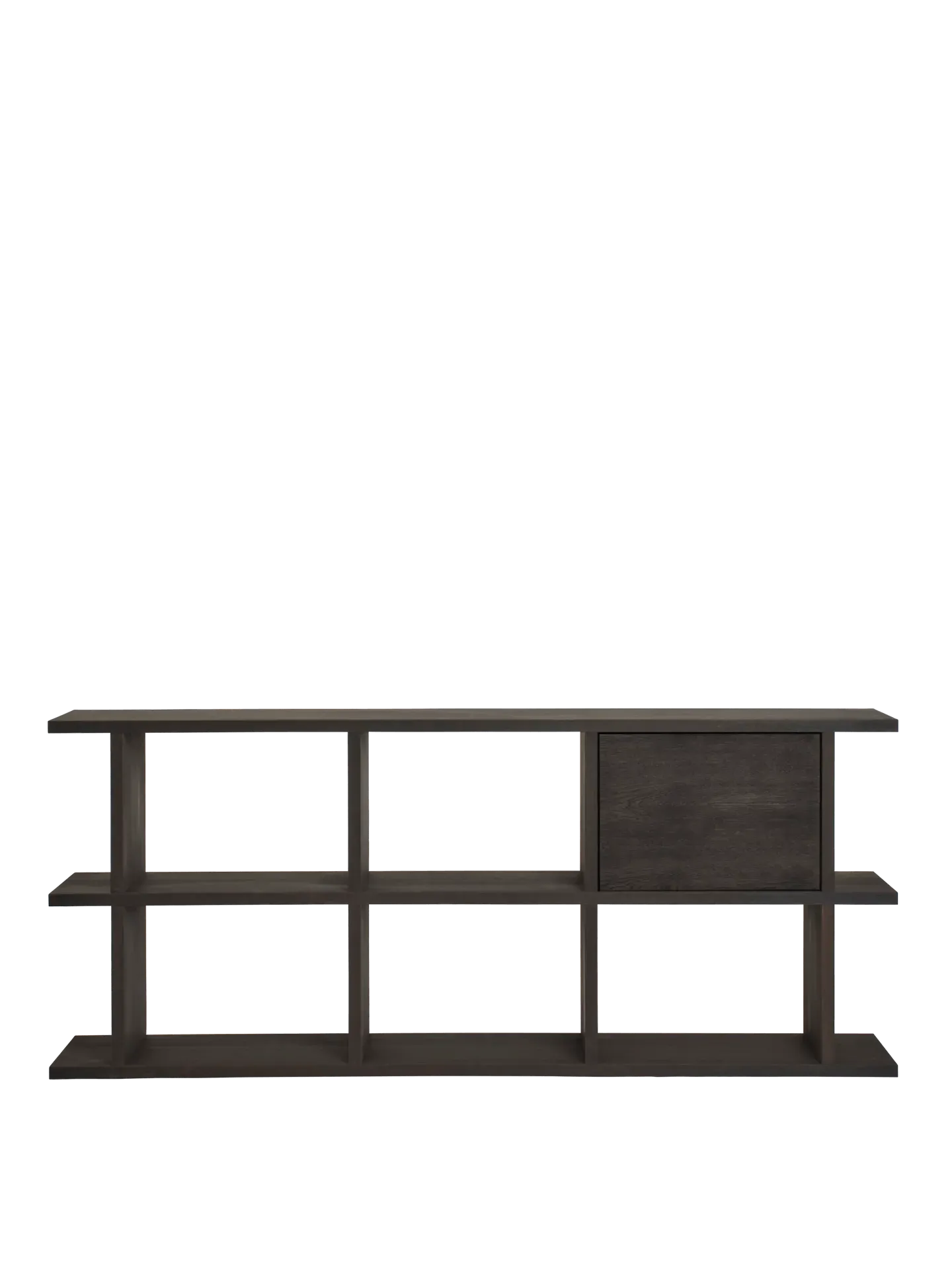 Kona Bookcase Cabinet Insert - Dark Stained Oak