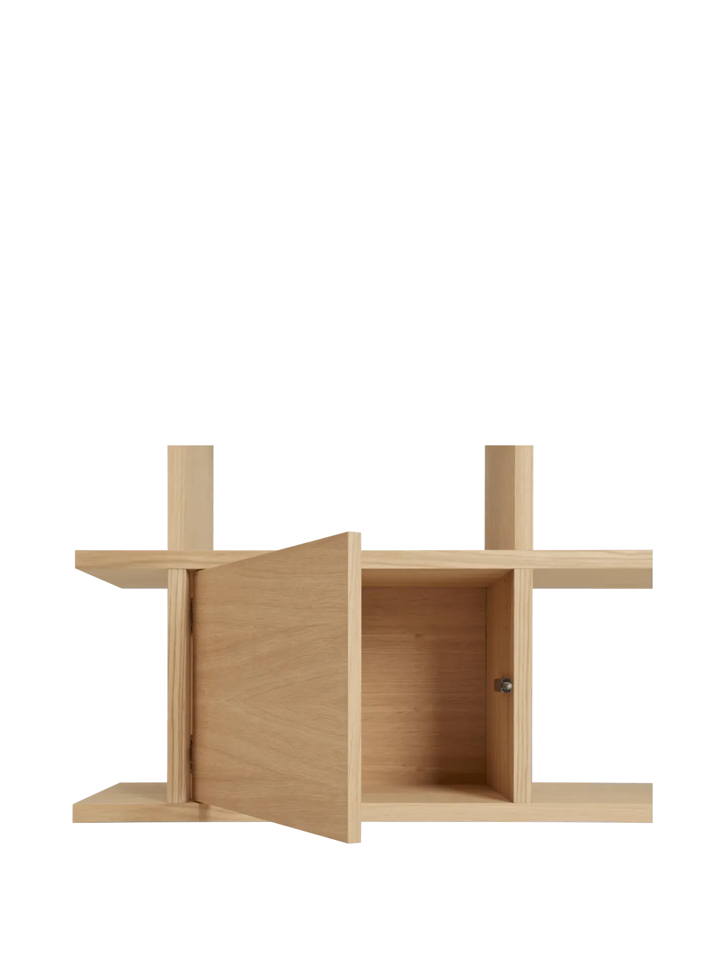 Kona Bookcase Cabinet Insert - Natural Oak Veneer