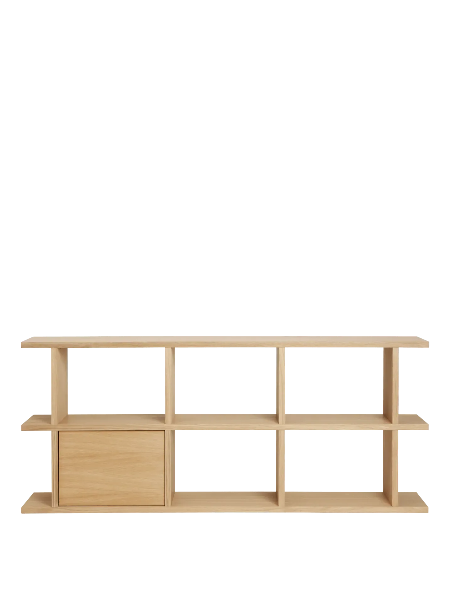 Kona Bookcase Cabinet Insert - Natural Oak Veneer