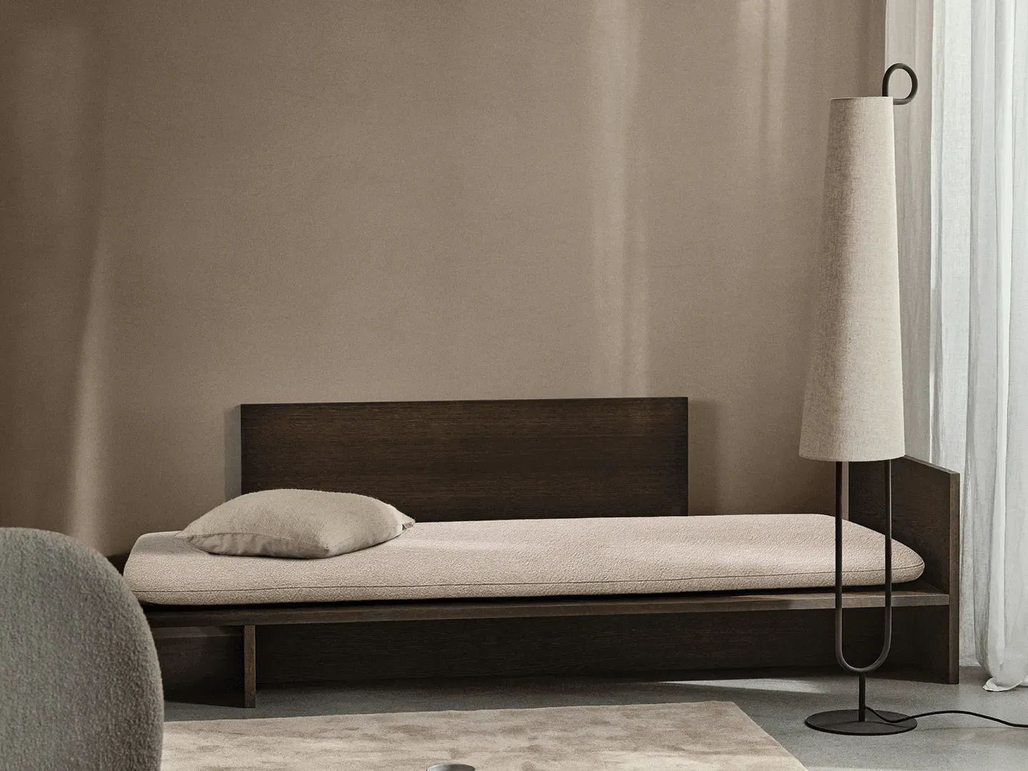 Kona Daybed Mattress - Natural, Soft Bouclé