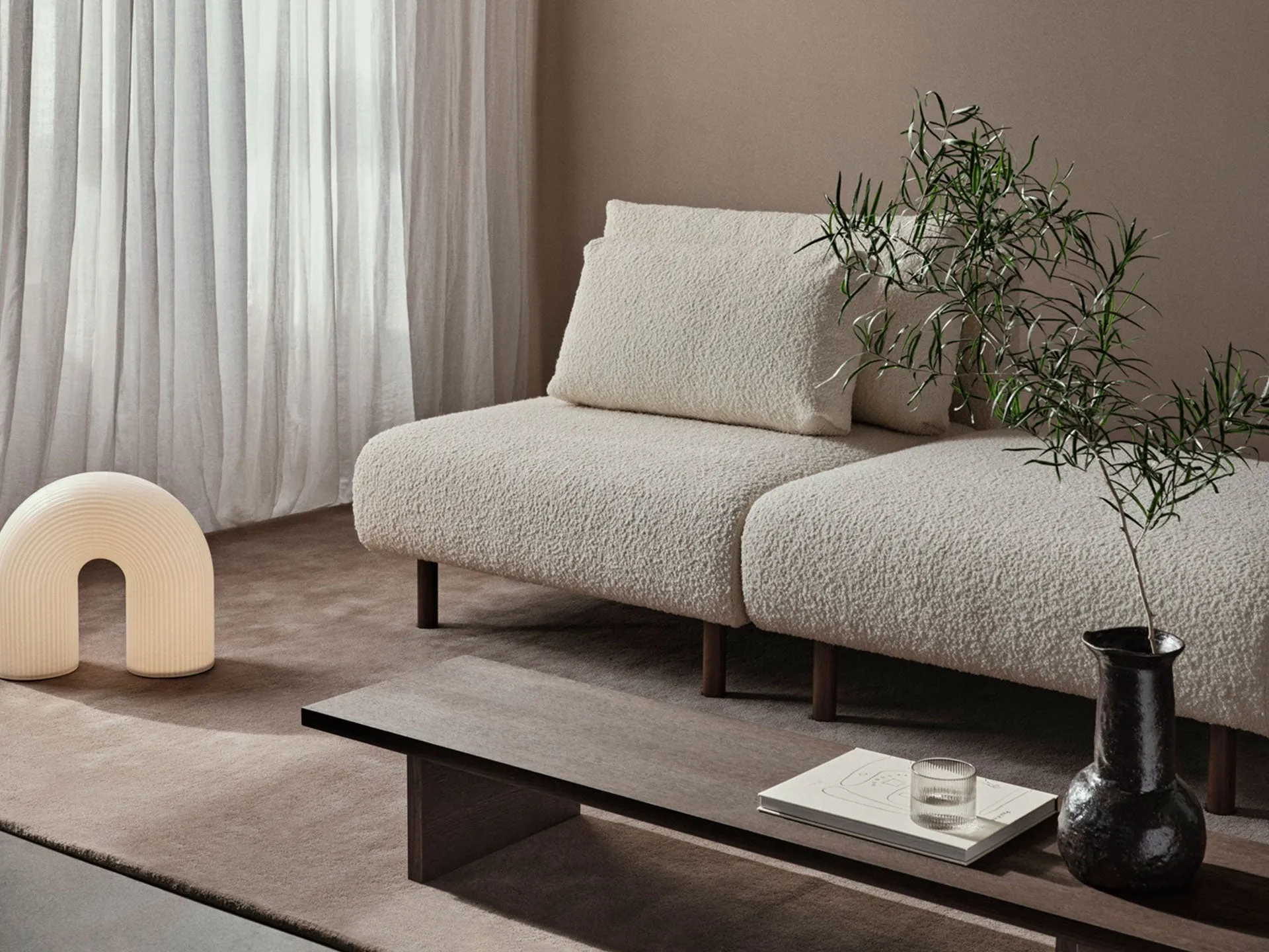 Kona Display Table - Dark Stained Oak