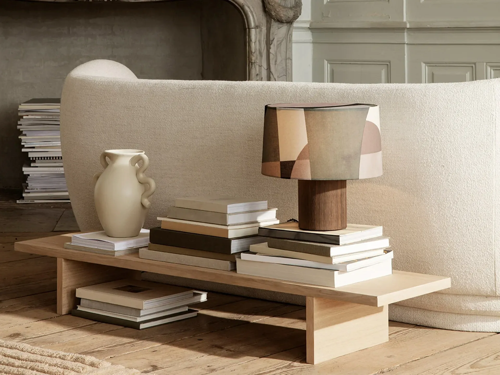 Kona Display Table - Natural Oak Veneer