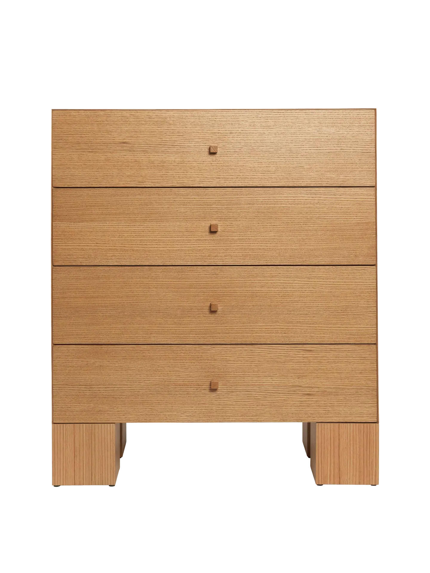 Kuben 1x4 Drawers - Natural Oak Veneer image