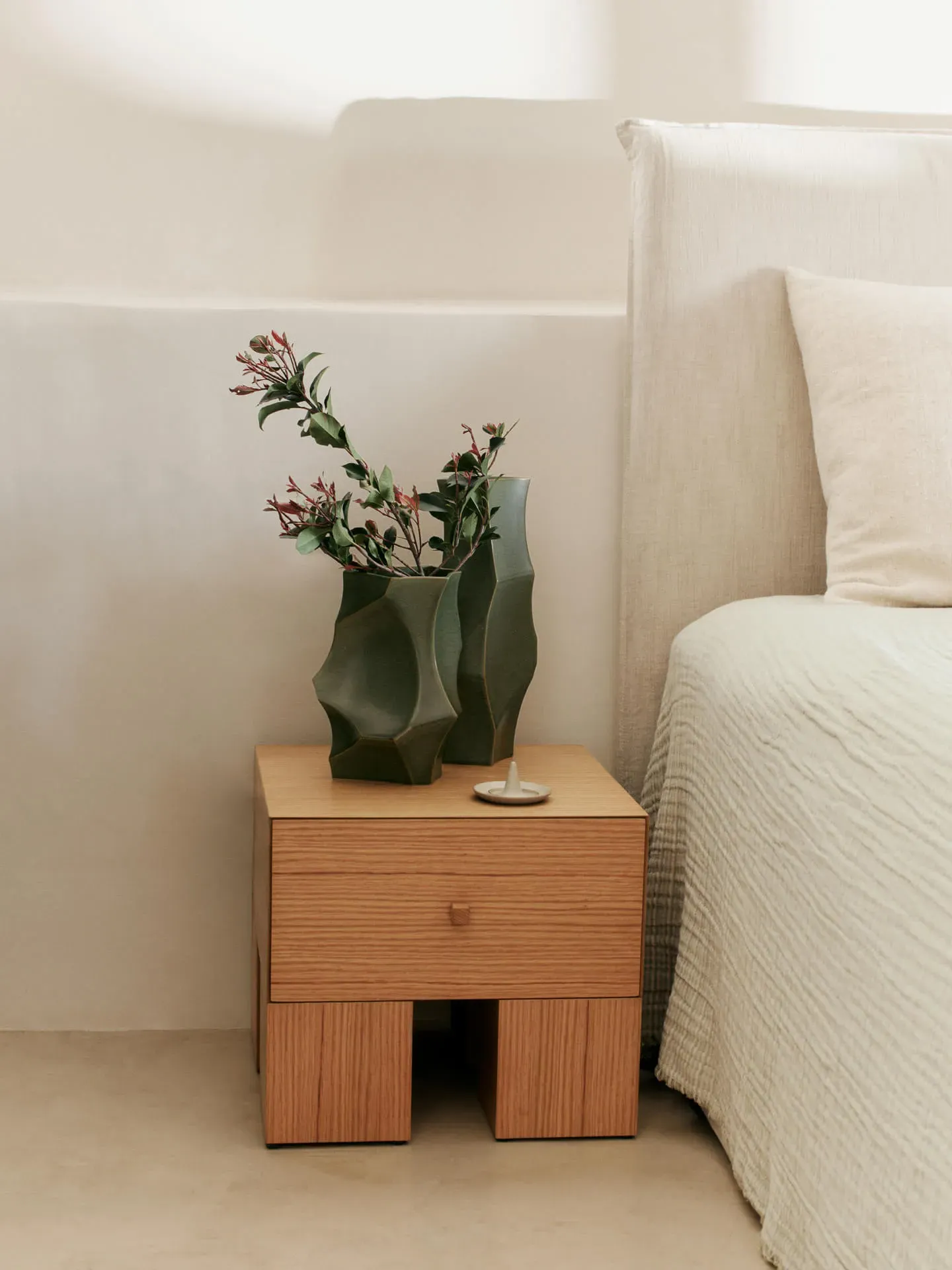 Kuben Bedside Table - Natural Oak