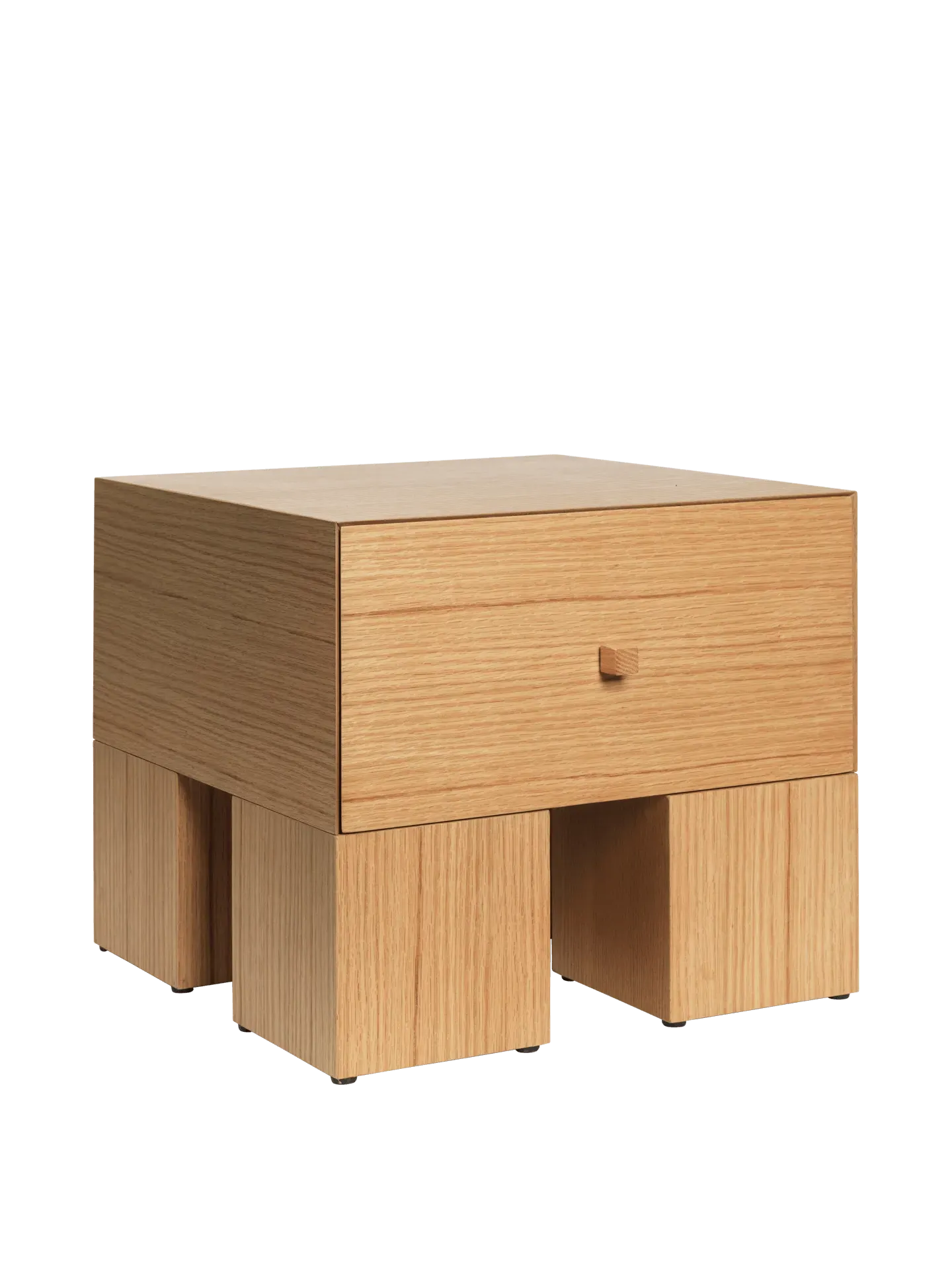Kuben Bedside Table - Natural Oak